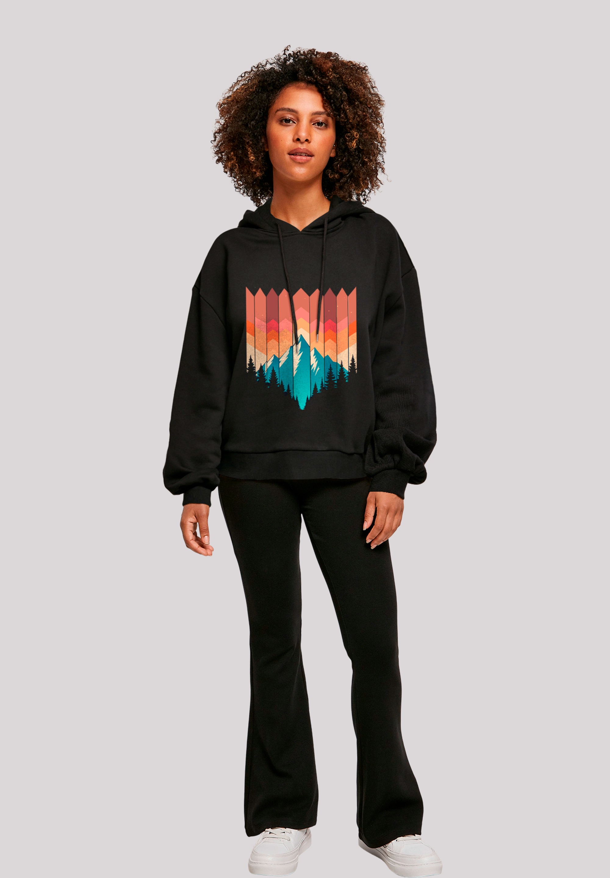 F4NT4STIC Sweatshirt »Berg Sonnenuntergang Geometrisch«, Premium Qualität