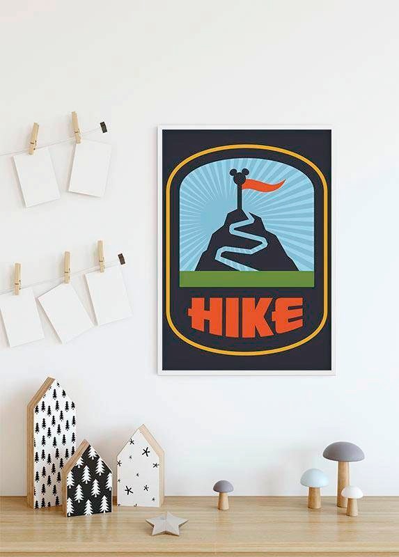 Komar Bild »Mickey Mouse Hike«, Disney, (1 St.), Wandbild zur Dekoration im Kinderzimmer - ohne Rahmen