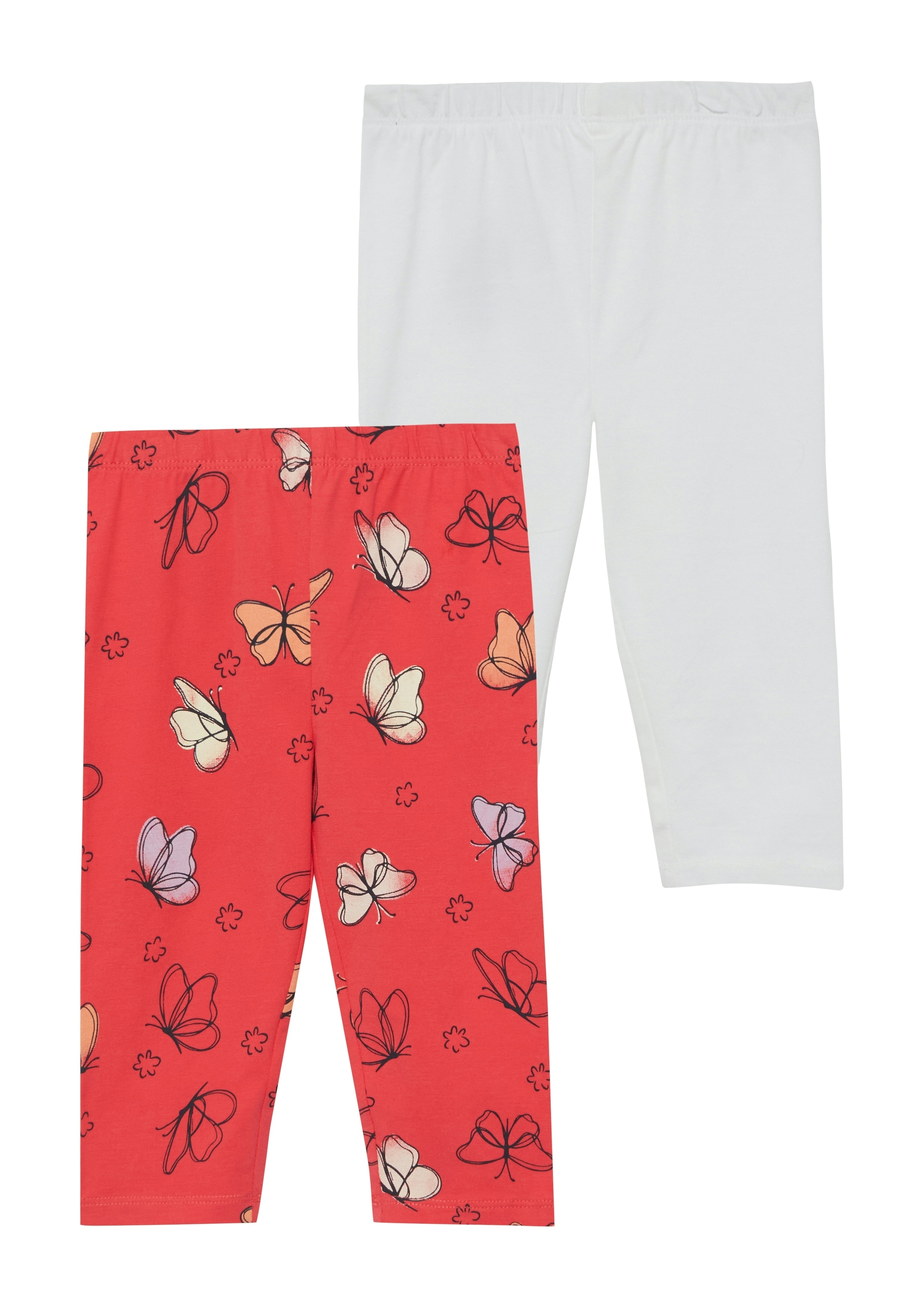 s.Oliver Junior 3/4-Leggings  im 2er Pack, aus Baumwollmischung, mit elastischem Bund
