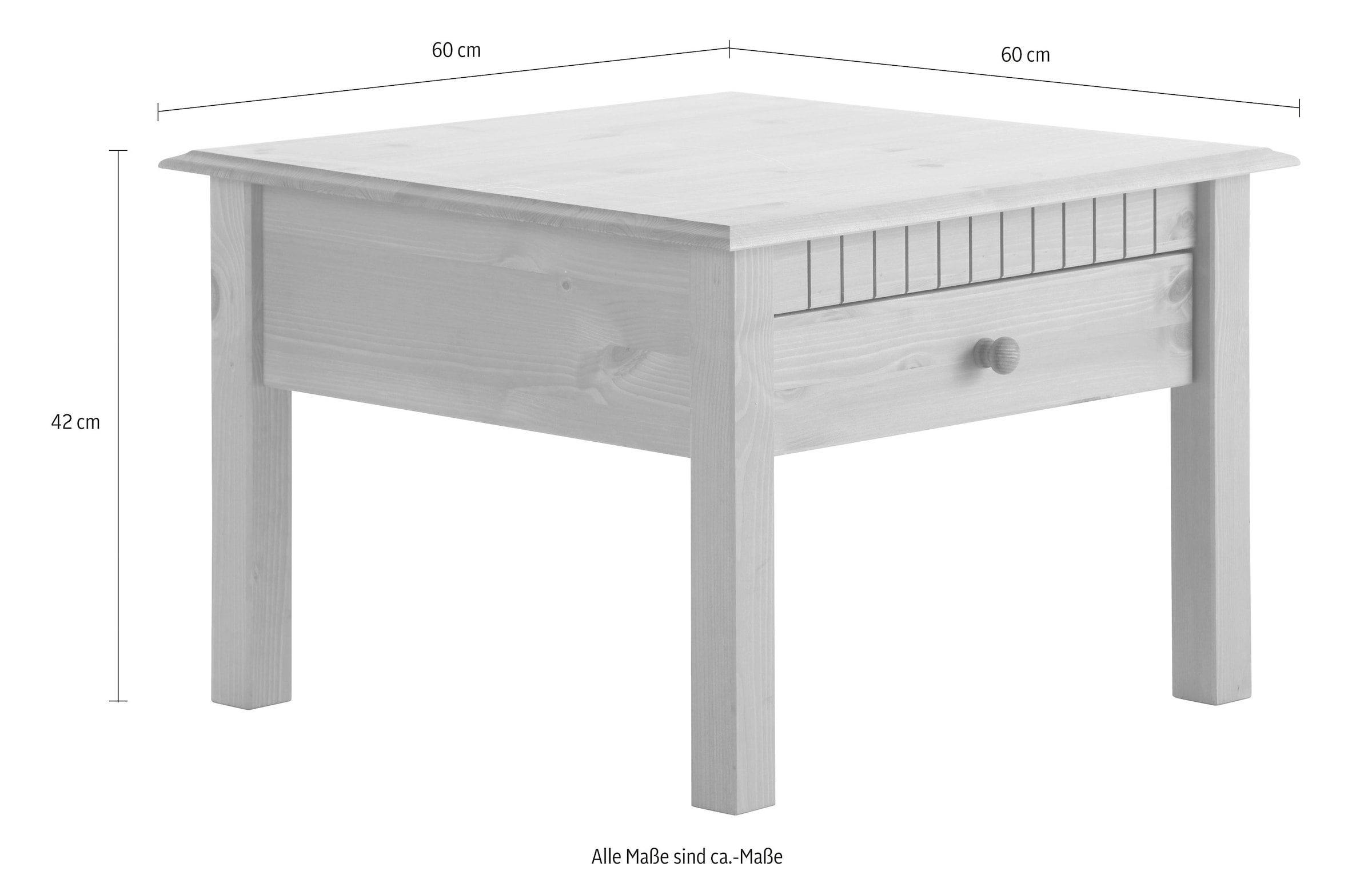 Home affaire Couchtisch »Lisa, TOPSELLER!«, (Couchtisch, Sofatisch, OTTOs Choice), Home affaire, Breite 60 cm, 1 Schubkasten