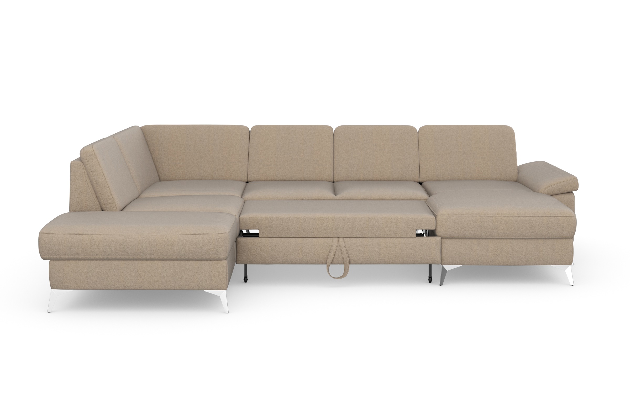 sit&more Wohnlandschaft »Padua U-Form«, inklusive Sitztiefenverstellung, Armteilfunktion und Federkern