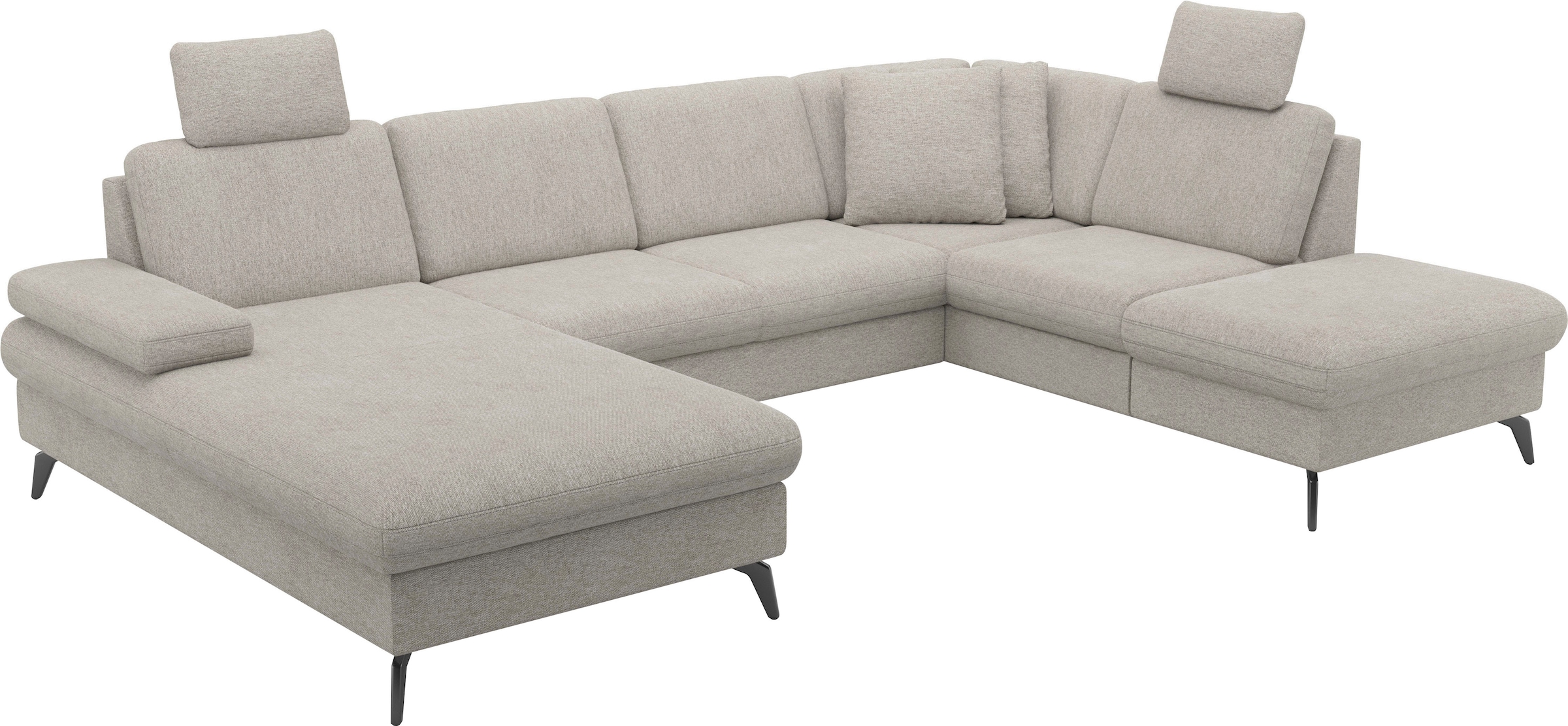 sit&more Wohnlandschaft »Morris Jubi U-Form«, inkl. Armteilfunktion und 1 Zierkissen, wahlweise mit Bettfunktion