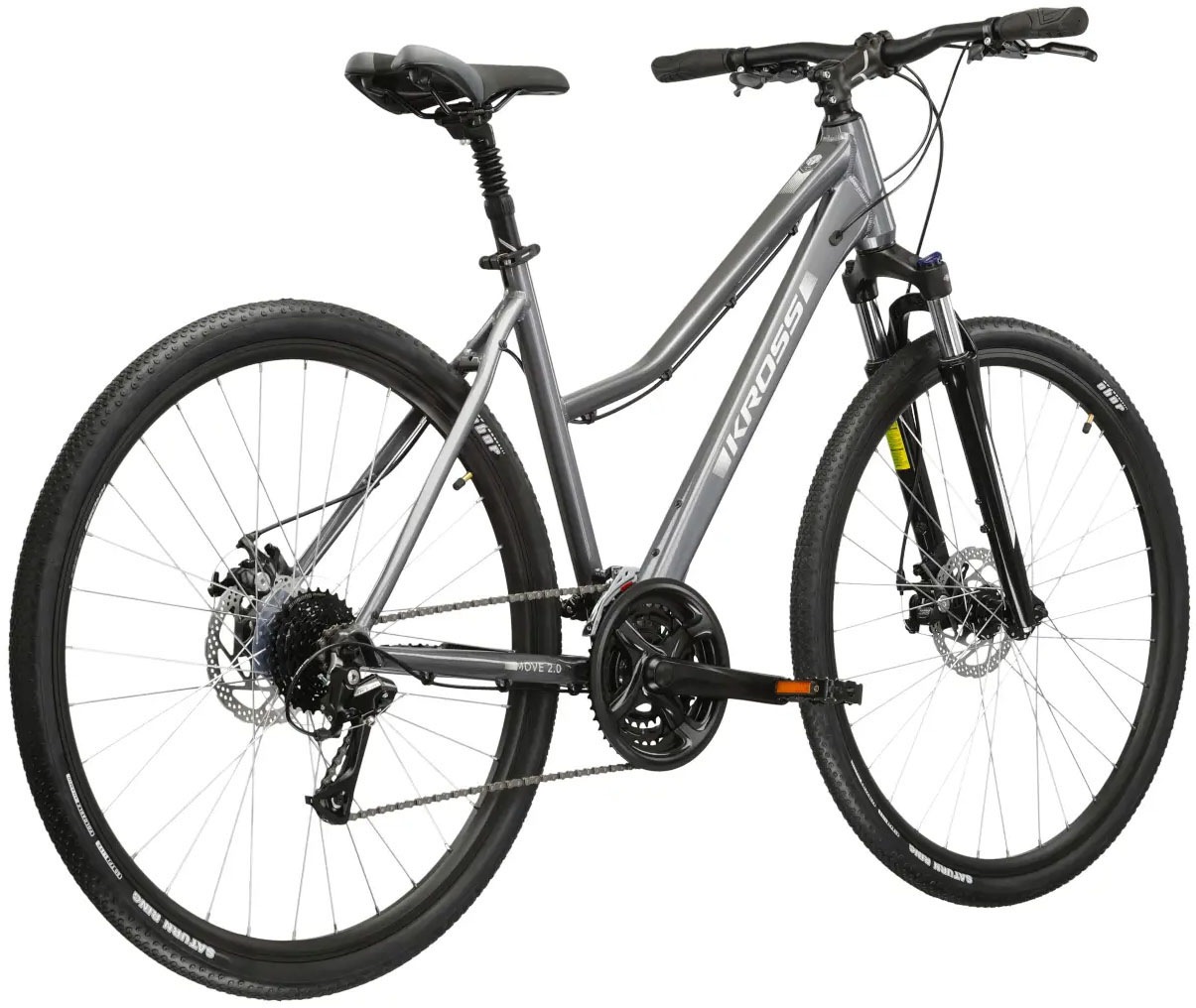Kross Crossrad »Crossrad Damen 28" Move 2.0 grau 24 Gänge« 24 Gang Shimano ACERA M3020 Schaltwerk Kettenschaltung