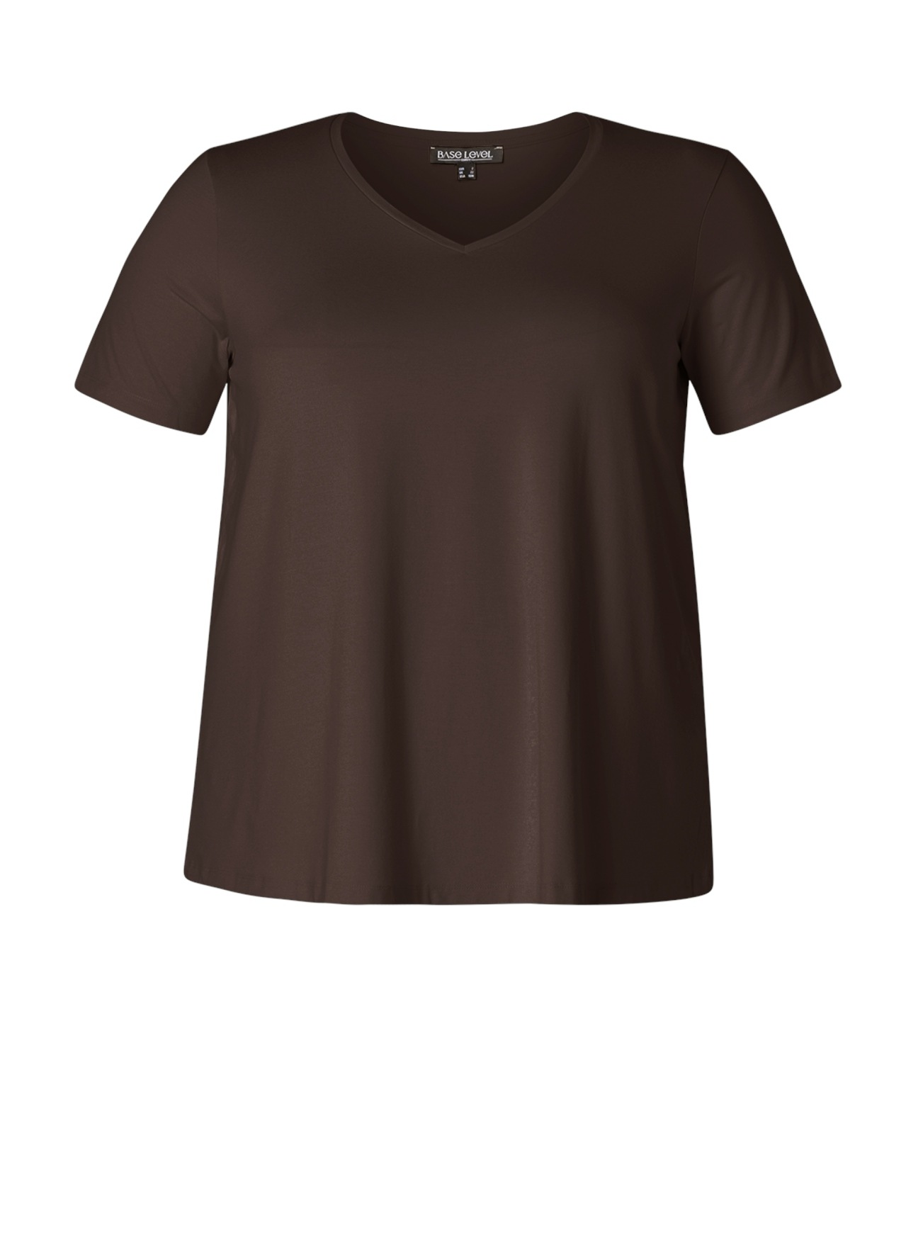 Base Level Curvy T-Shirt »Alba«, mit V-Ausschnitt