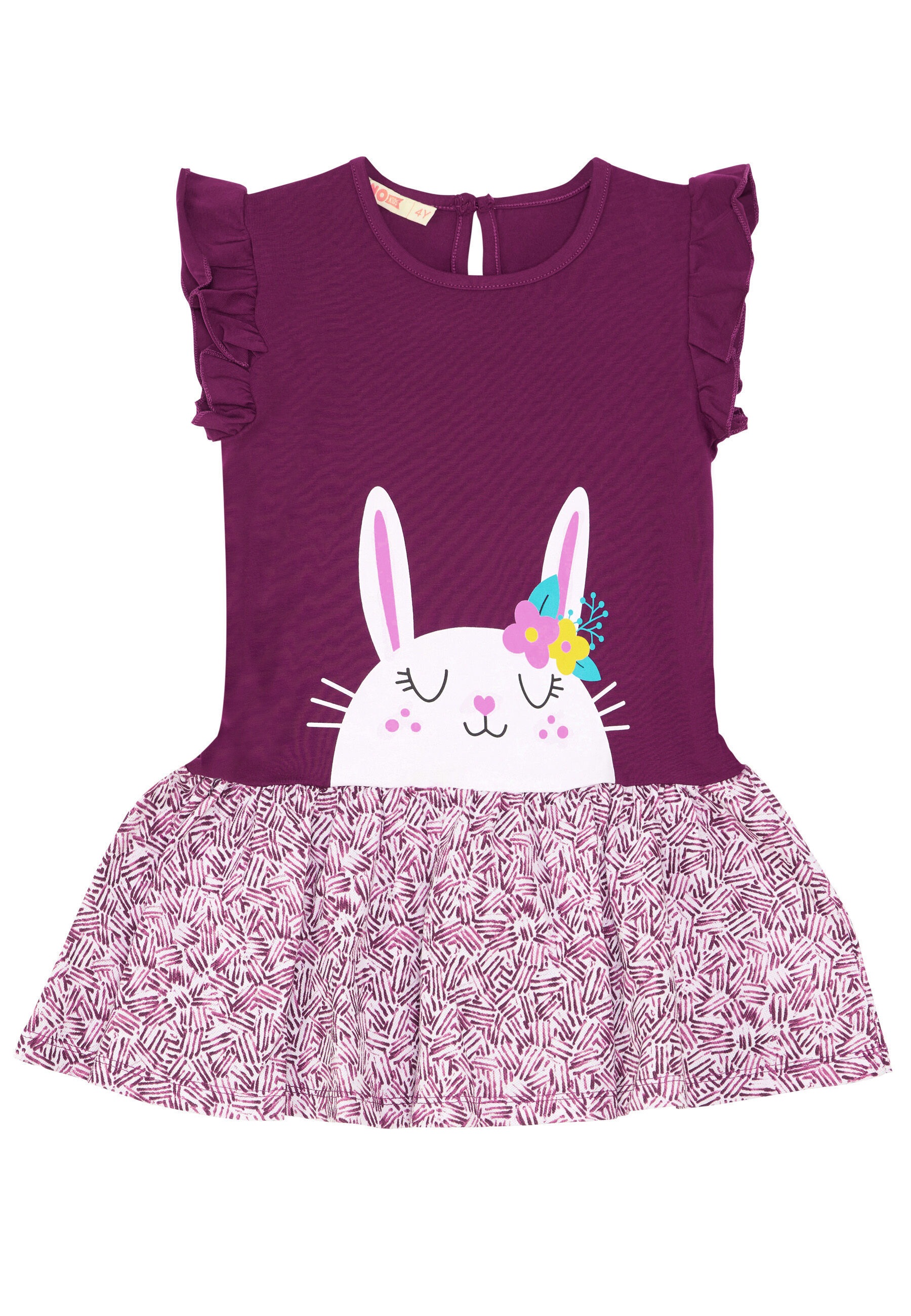 Denokids Shirtkleid »Cute Bunny«, (1 tlg.), mit niedlichem Hasen-Print