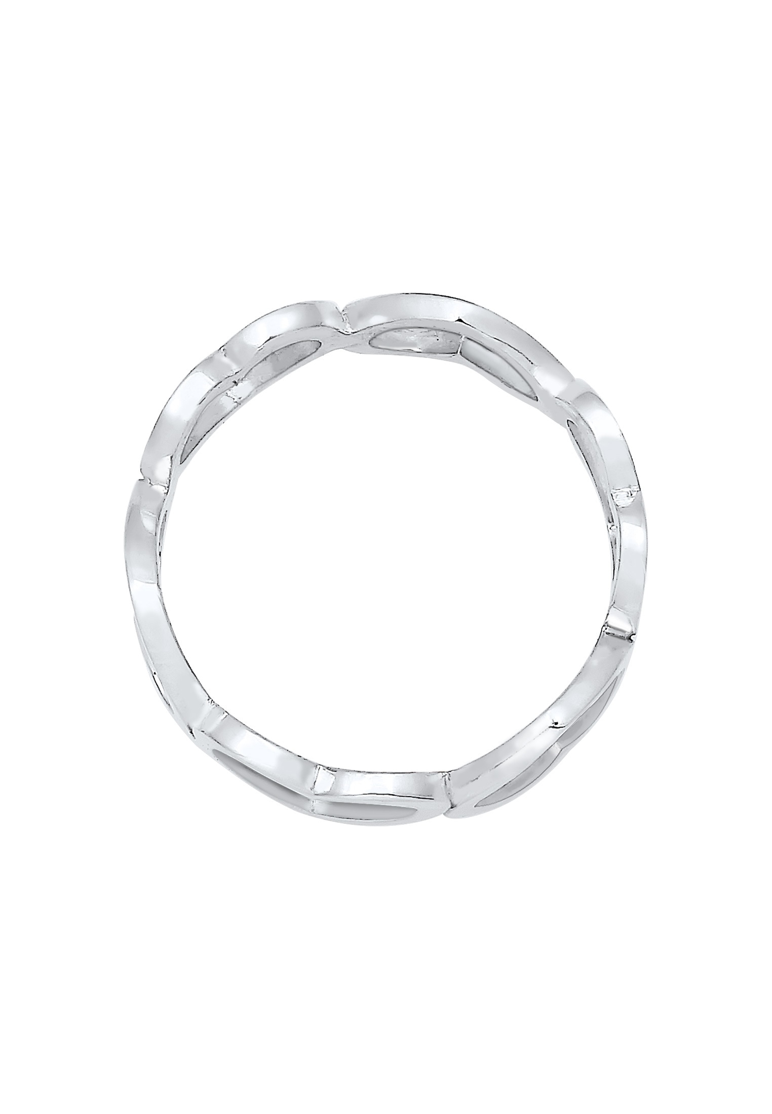 Elli Fingerring »Bandring Herzen Symbol Cut-Out Trend 925er Silber«
