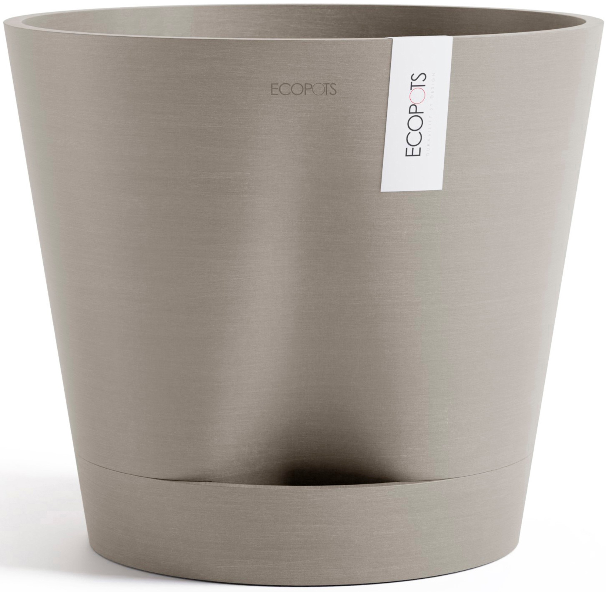 ECOPOTS Blumentopf "Venice 2 40 Taupe", für den Innenbereich