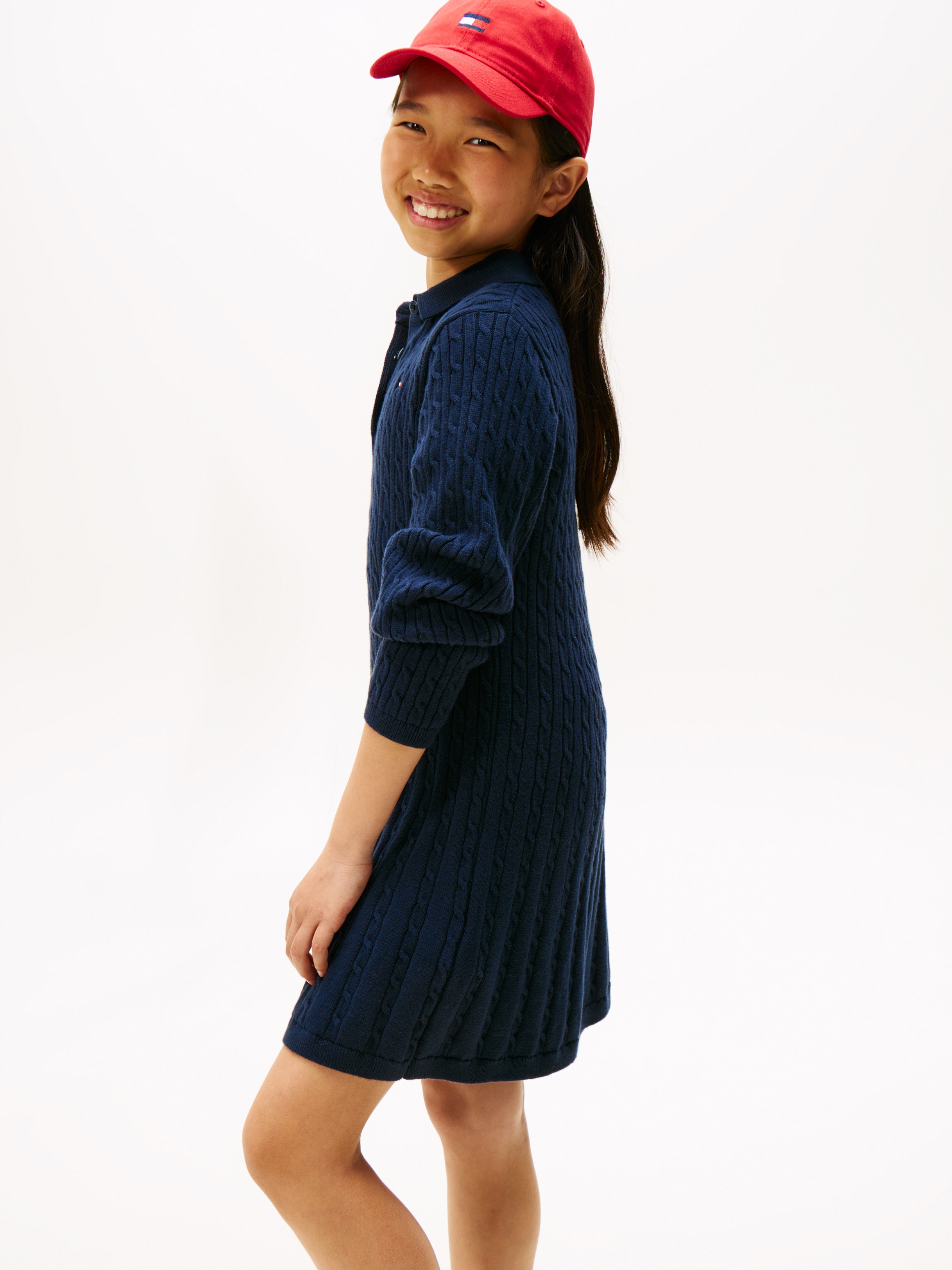 Thumbnail - Tommy Hilfiger Strickkleid "CABLE SWEATER DRESS" Ohne Tasche Kinder bis 16 Jahre