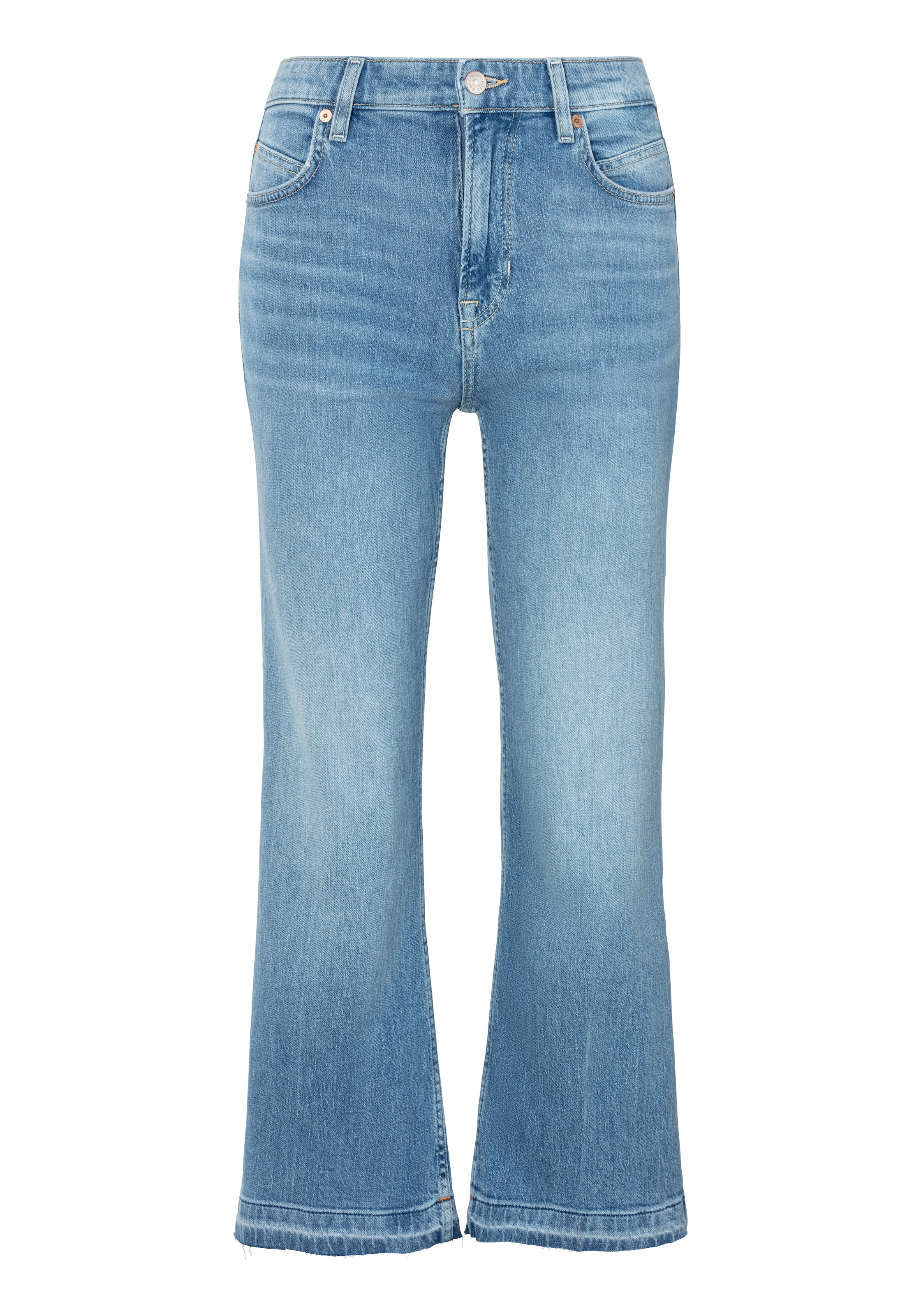 BOSS ORANGE Schlagjeans »Soft Kick Flare High Rise Premium Damenmode«, (BOSS ORANGE DENIM), in cropped Form