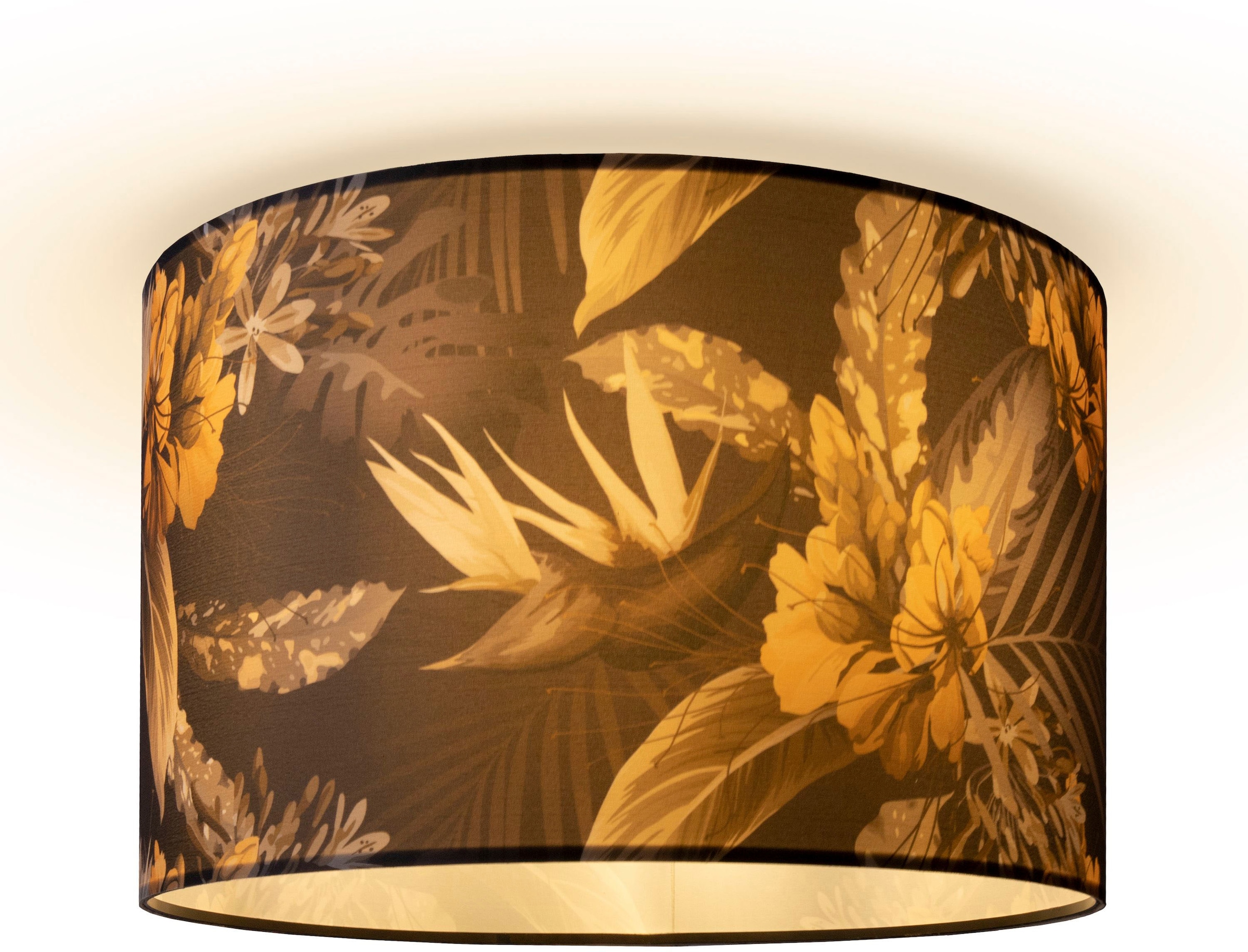 Paco Home Deckenleuchte »Hugo Flower«, Stoffdeckenleuchte Blumenmuster  Lampenschirm Rund E27 Wohnzimmer bestellen | BAUR