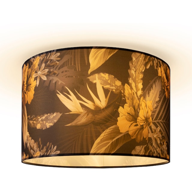Paco Home Deckenleuchte »Hugo Flower«, Stoffdeckenleuchte Blumenmuster  Lampenschirm Rund E27 Wohnzimmer bestellen | BAUR