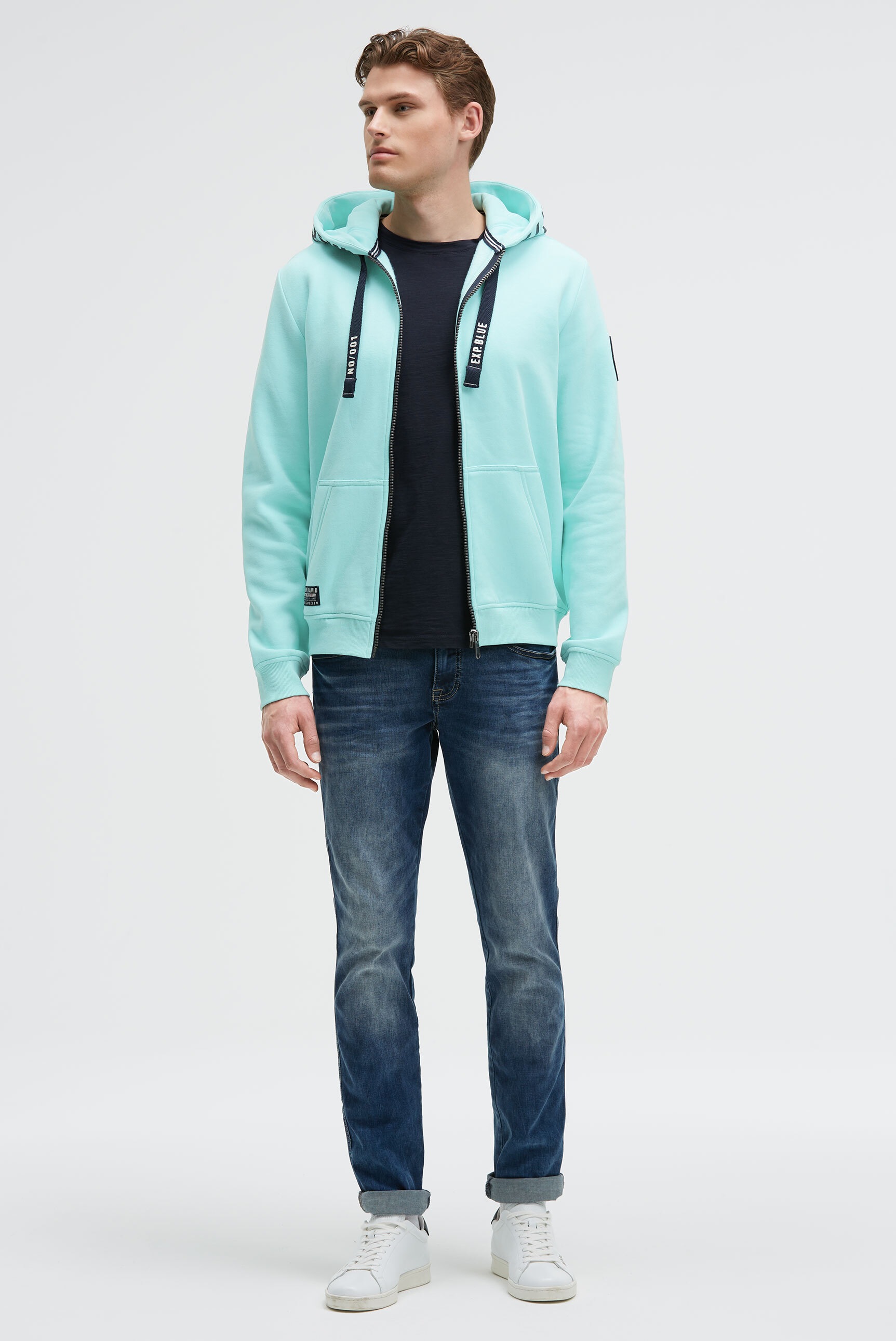 CAMP DAVID Kapuzensweatjacke mit Baumwolle