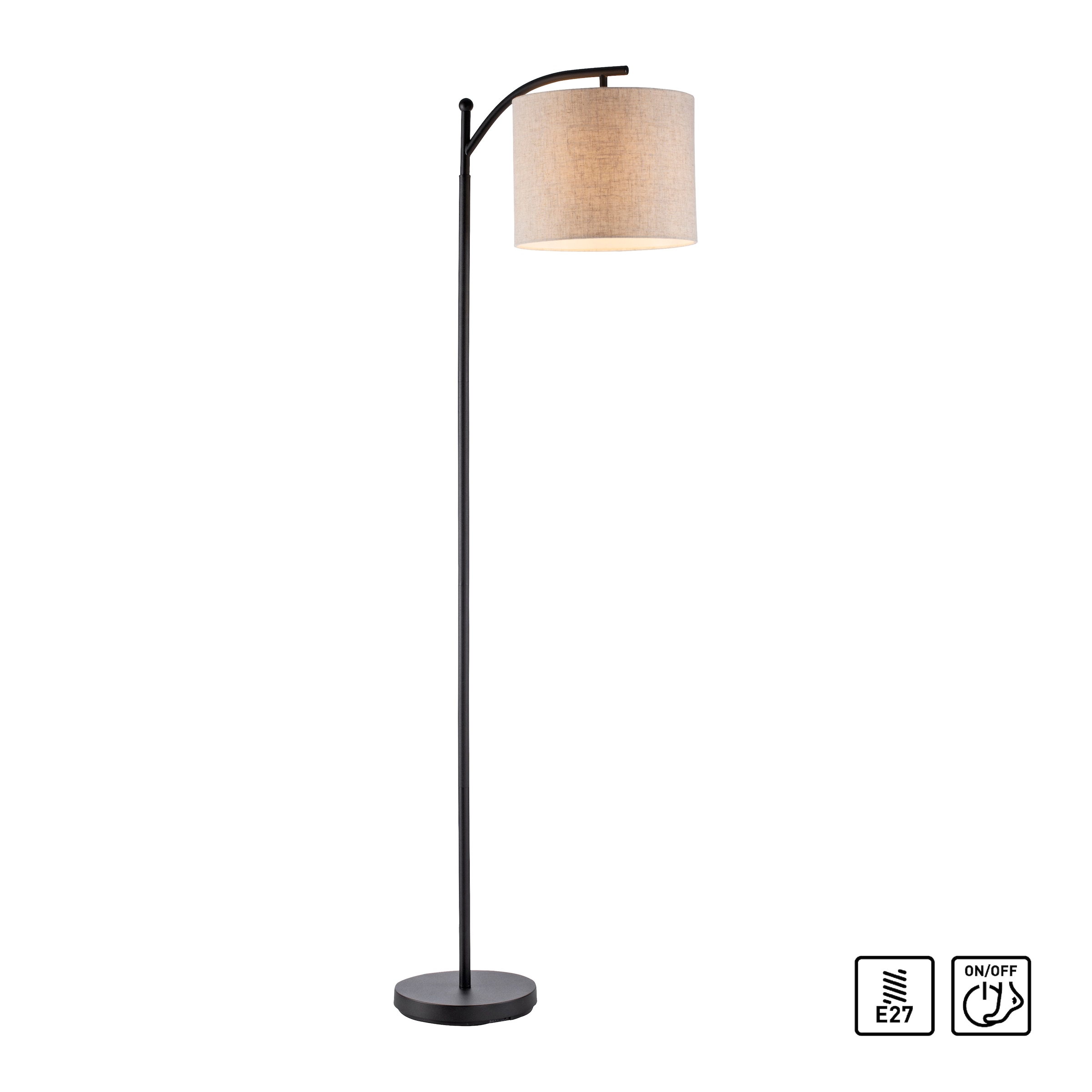 JUST LIGHT Stehlampe »FABI«, 1 flammig-flammig, ExklusiveE27, Schalter,  Fußschalter | BAUR