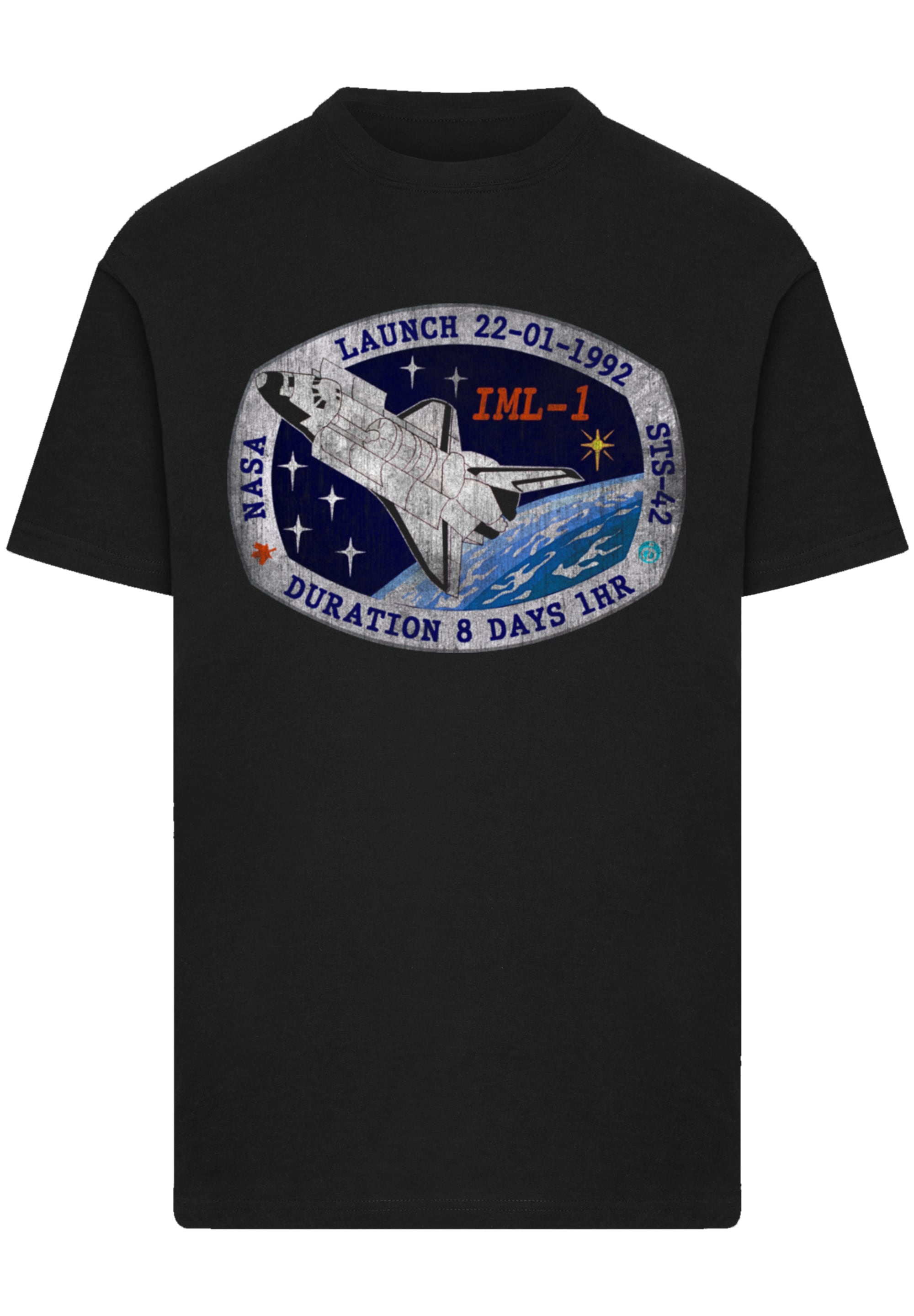 F4NT4STIC T-Shirt »NASA STS 42 Discovery Mission Badge Distressed«, Premium Qualität