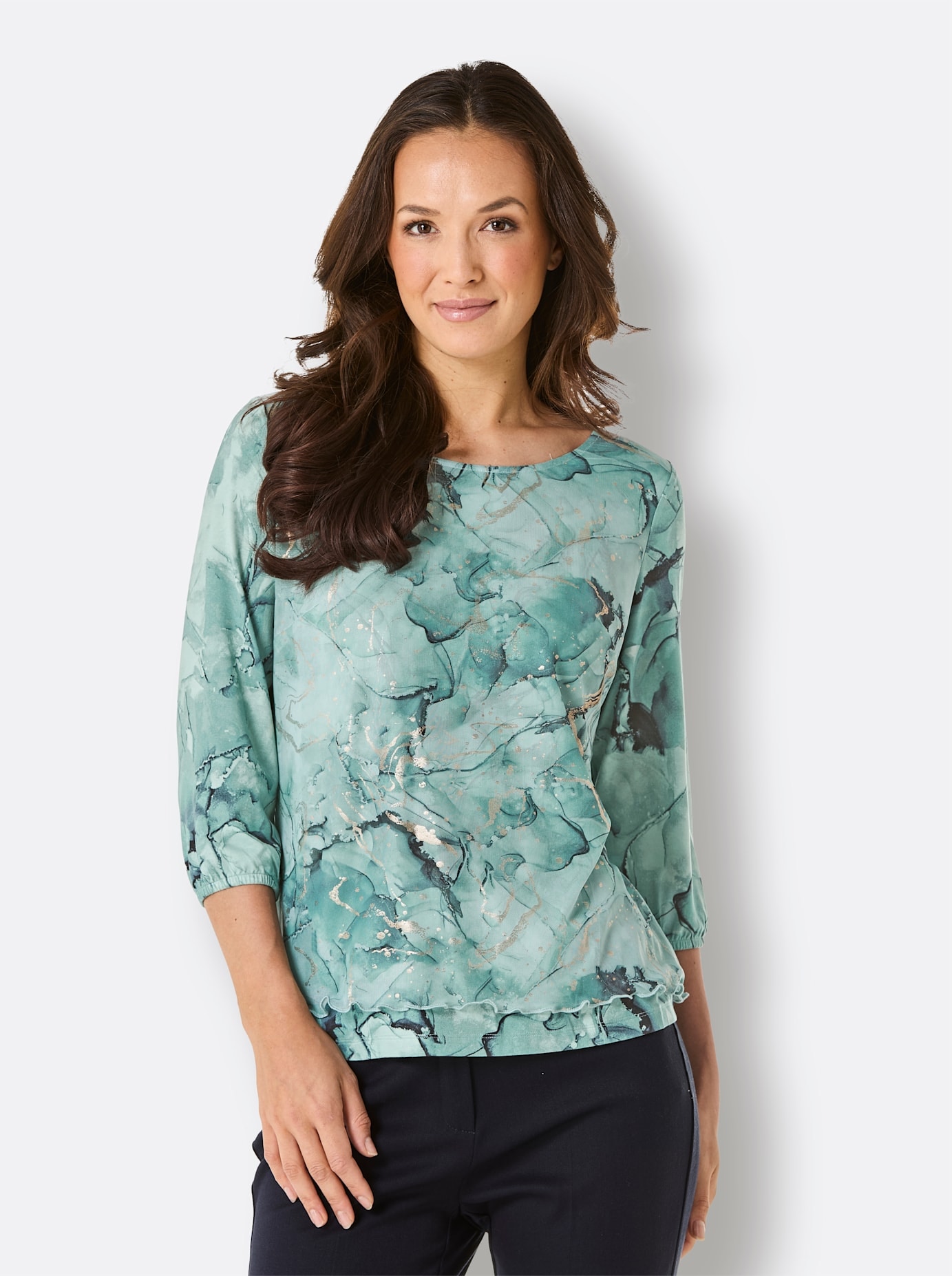 CREATION L PREMIUM Print-Shirt »Mesh-Shirt«, (1 tlg.)