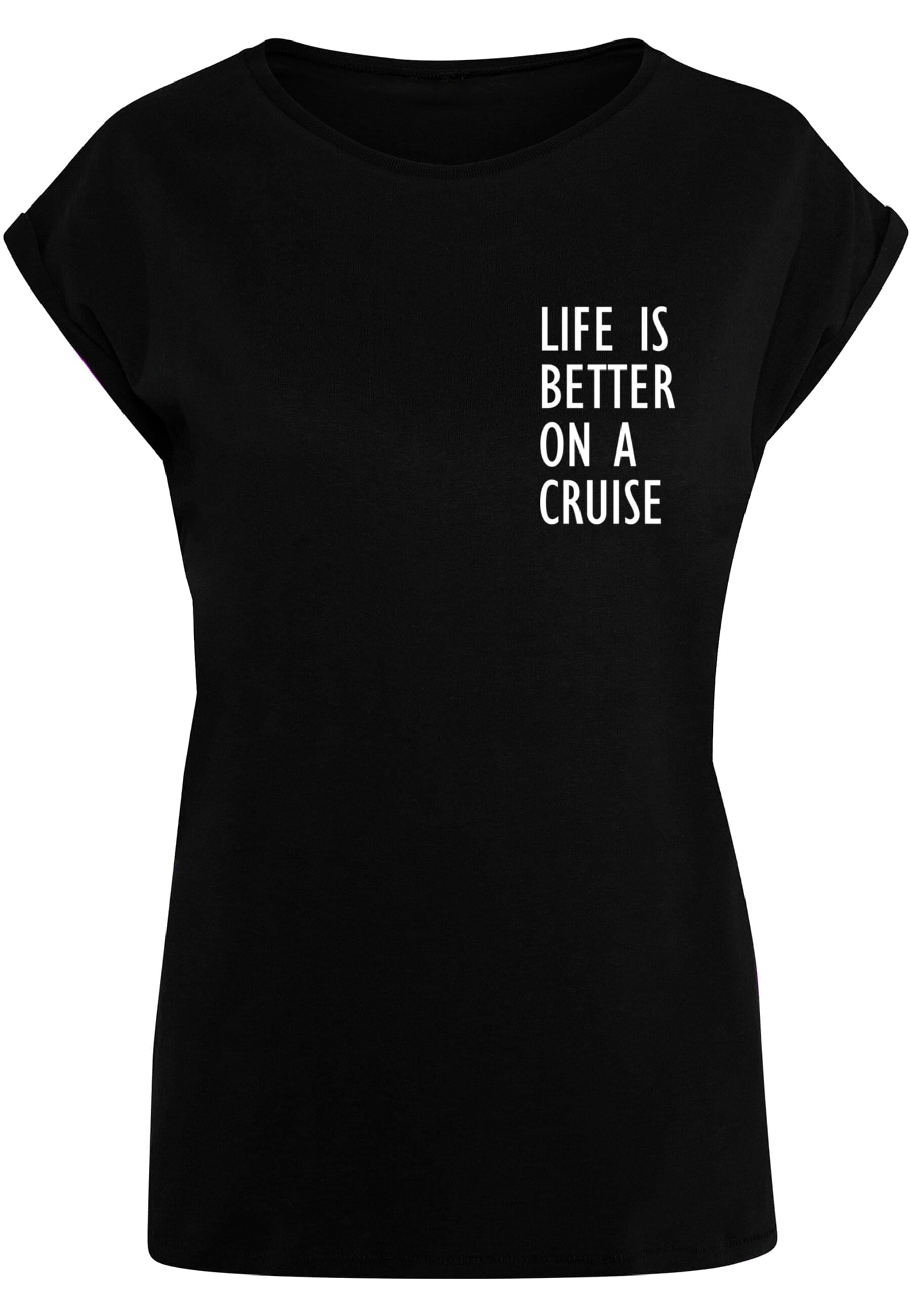 Merchcode T-Shirt "Merchcode Damen Ladies Life Is Better Extended Shoulder günstig online kaufen