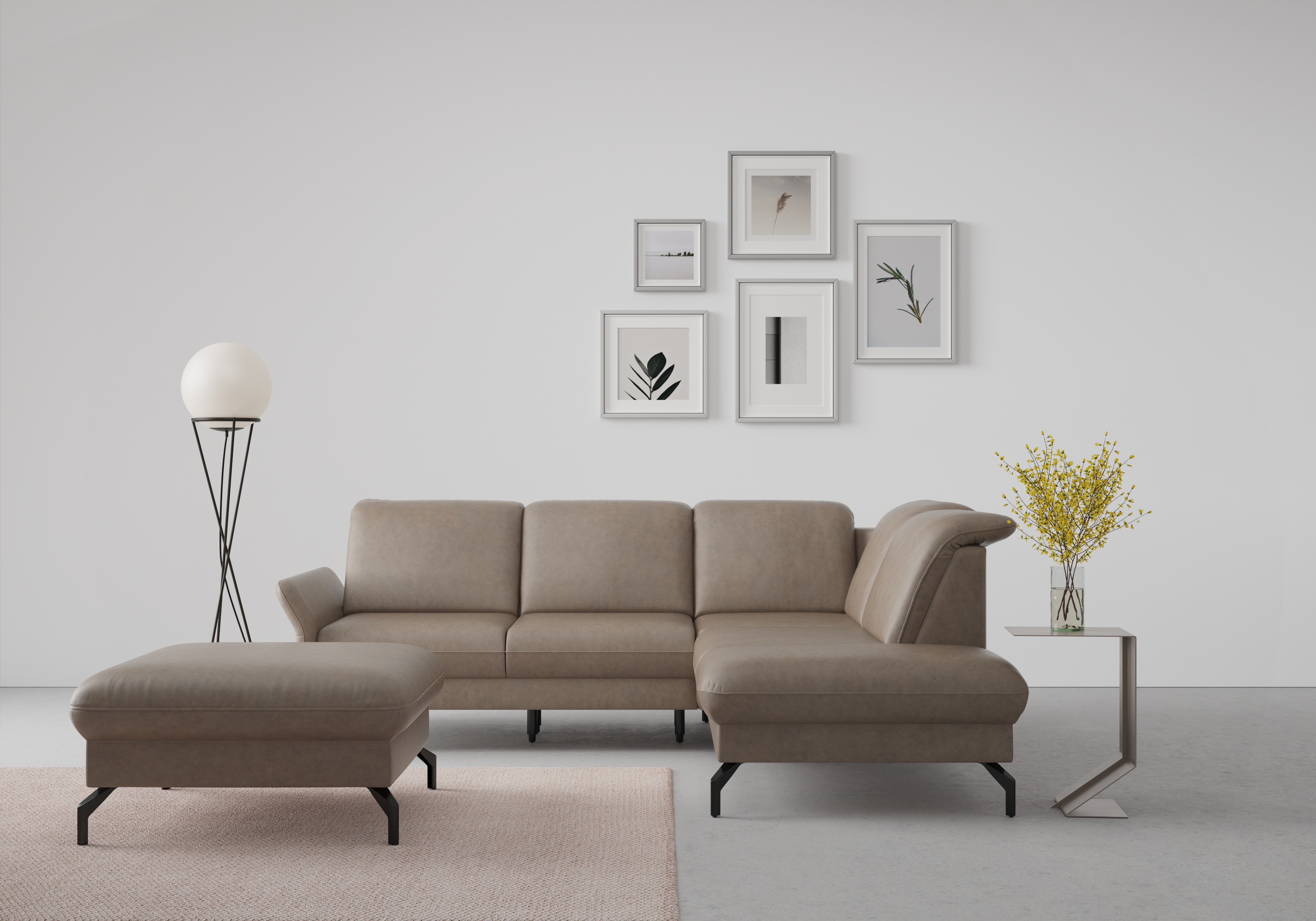 sit&more Ecksofa "Fashion L-Form" wahlweise mit Kopfteilverstellung und Vorziehsitz, motorisch