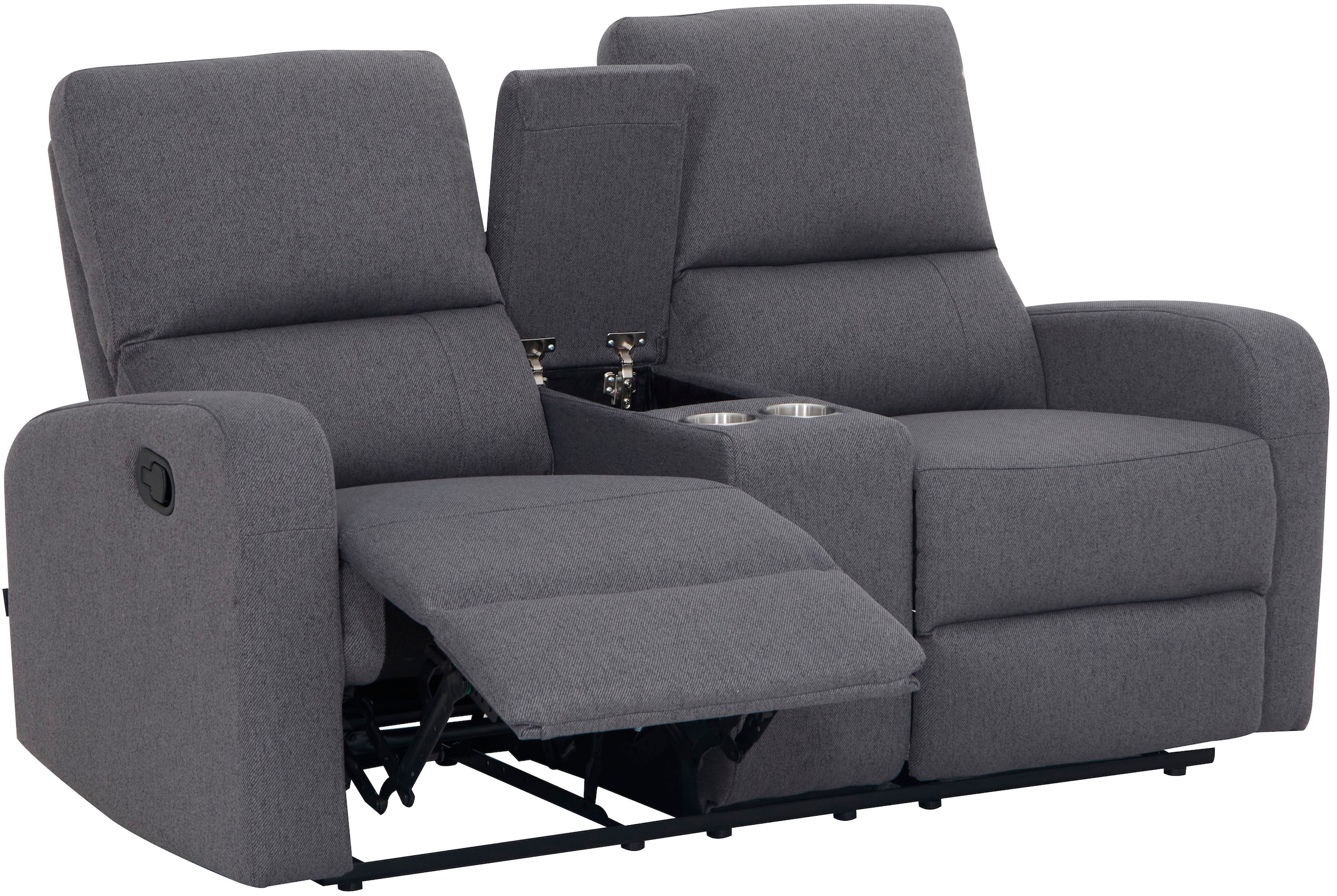 Home affaire 2-Sitzer »TOURNAY, 2er-Kinosofa, Liegesofa, TV-Sessel, Multimedia-Sofa«, mit manueller Relaxfunktion, Getränkehalter, Staufach