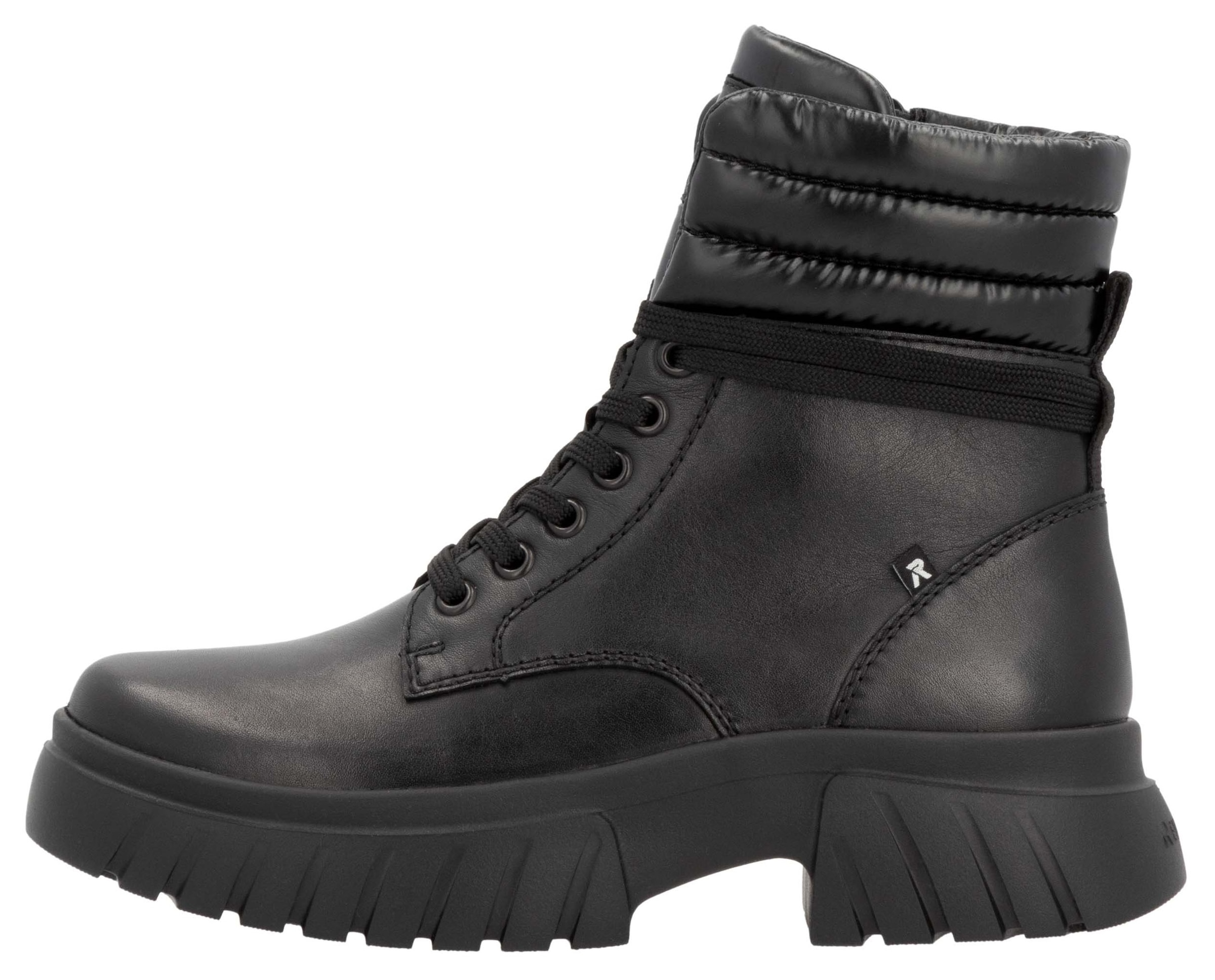 Rieker EVOLUTION Schnürboots, Stiefelette, Plateauboots mit Schaftrandpolsterung