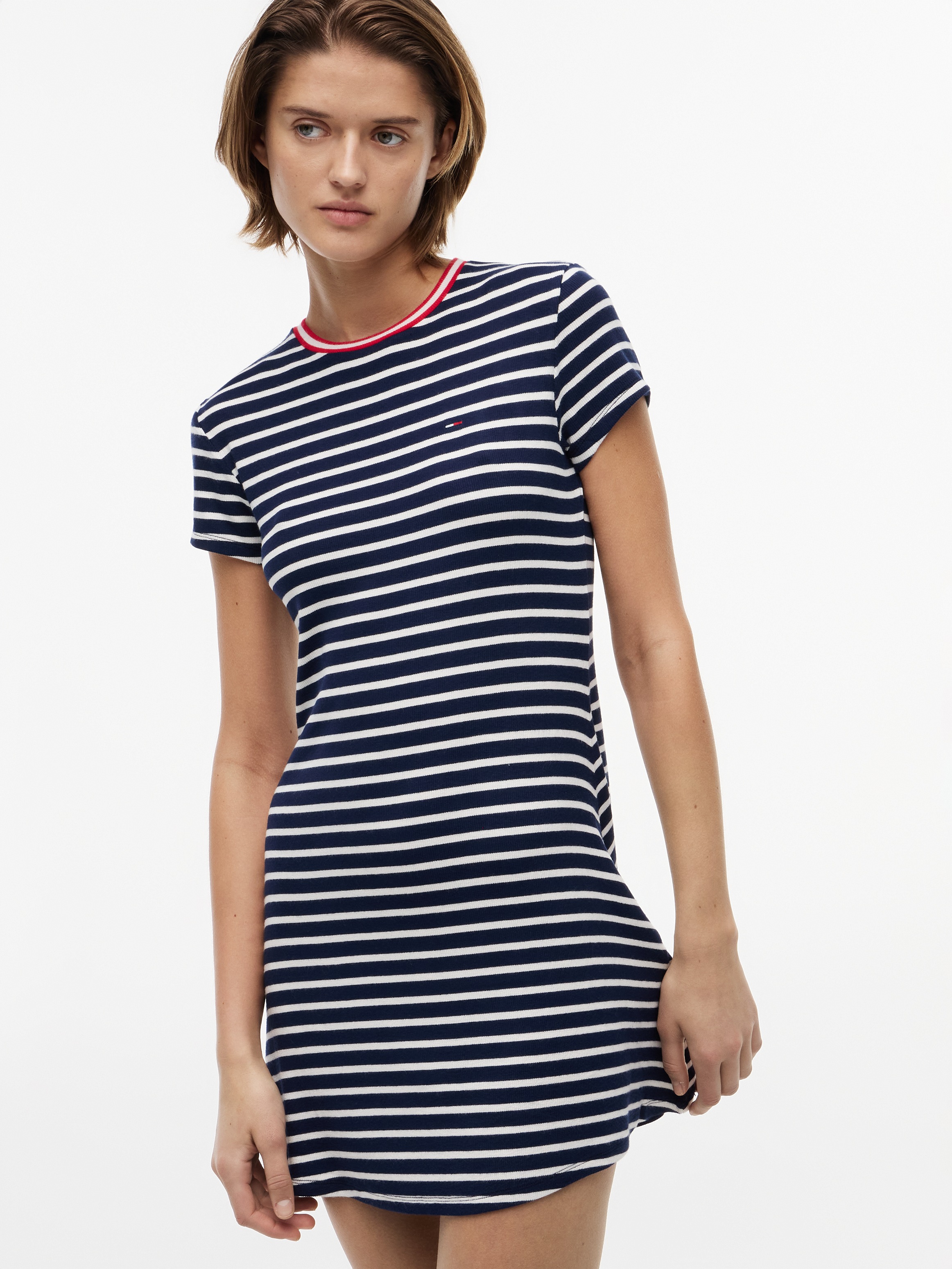 Tommy Jeans Minikleid "TJW F&F JERSEY DRESS" Viskosemischung