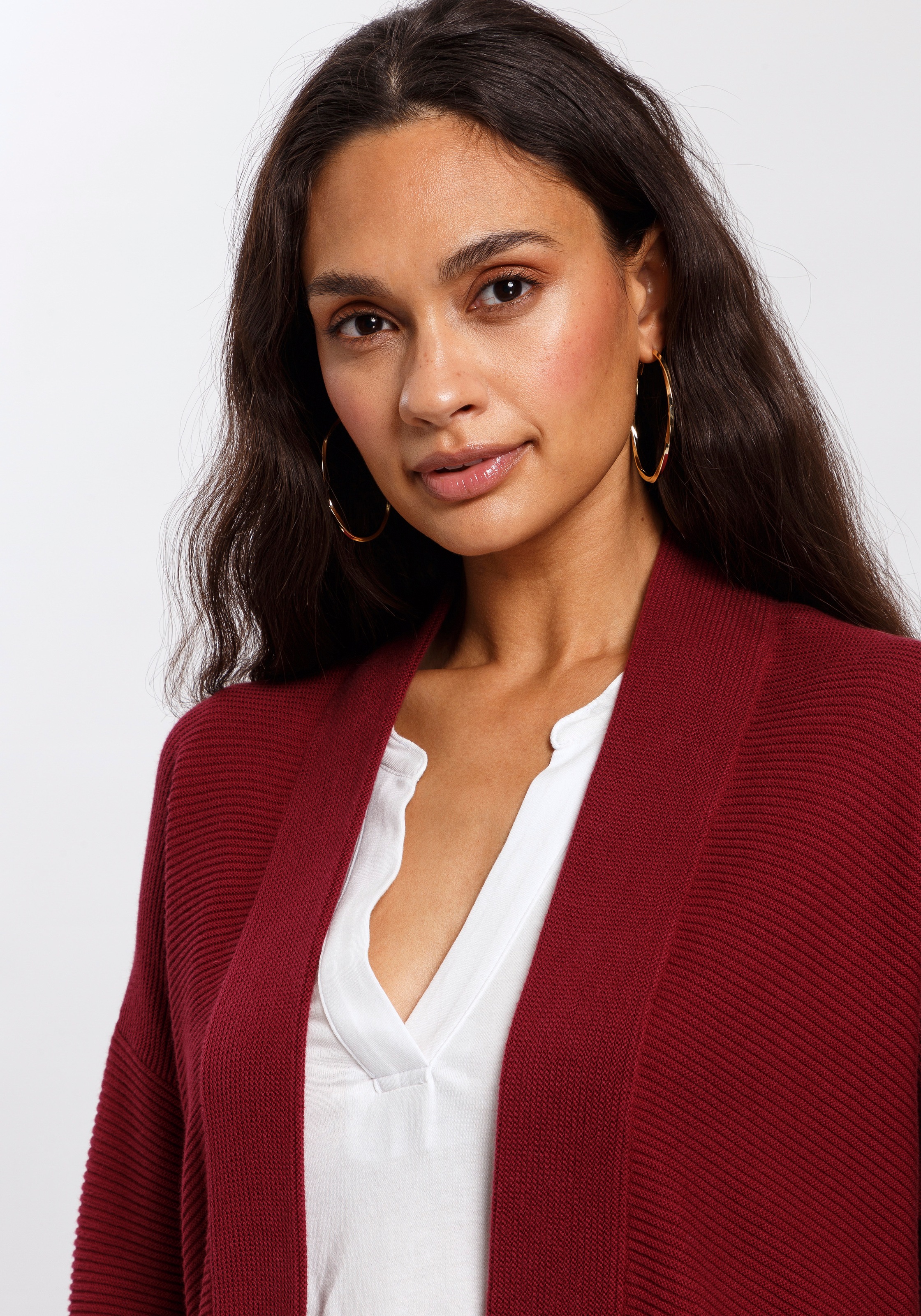 Thumbnail - TOM TAILOR Longstrickjacke aus Rippstrick mit aufgesetzten Taschen