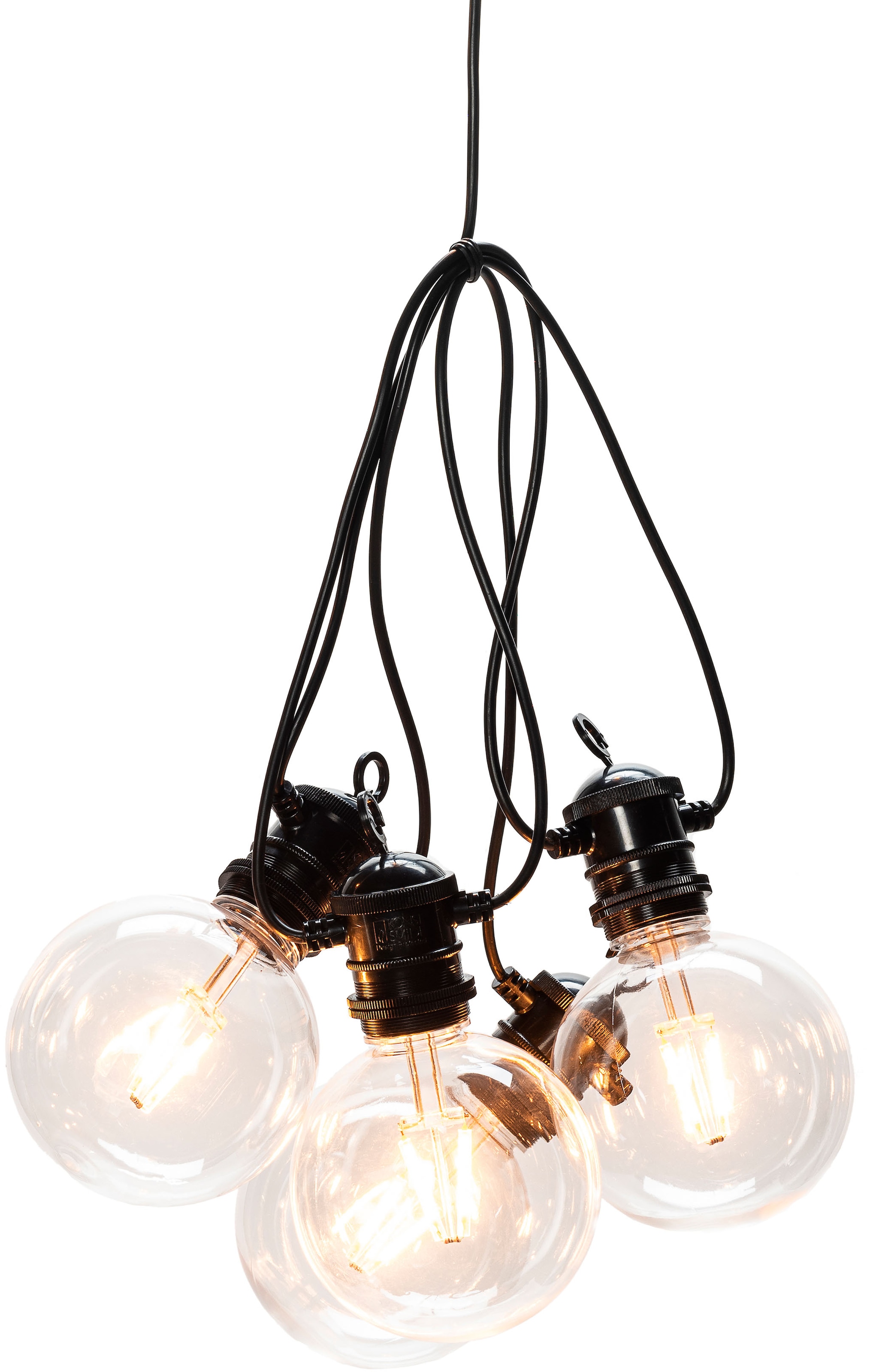 | LED LED-Lichterkette kaufen schwarz, Design, 10 St.-flammig, 10 aussen«, »Weihnachtsdeko BAUR Party globe Dioden Lichterkette, retro KONSTSMIDE