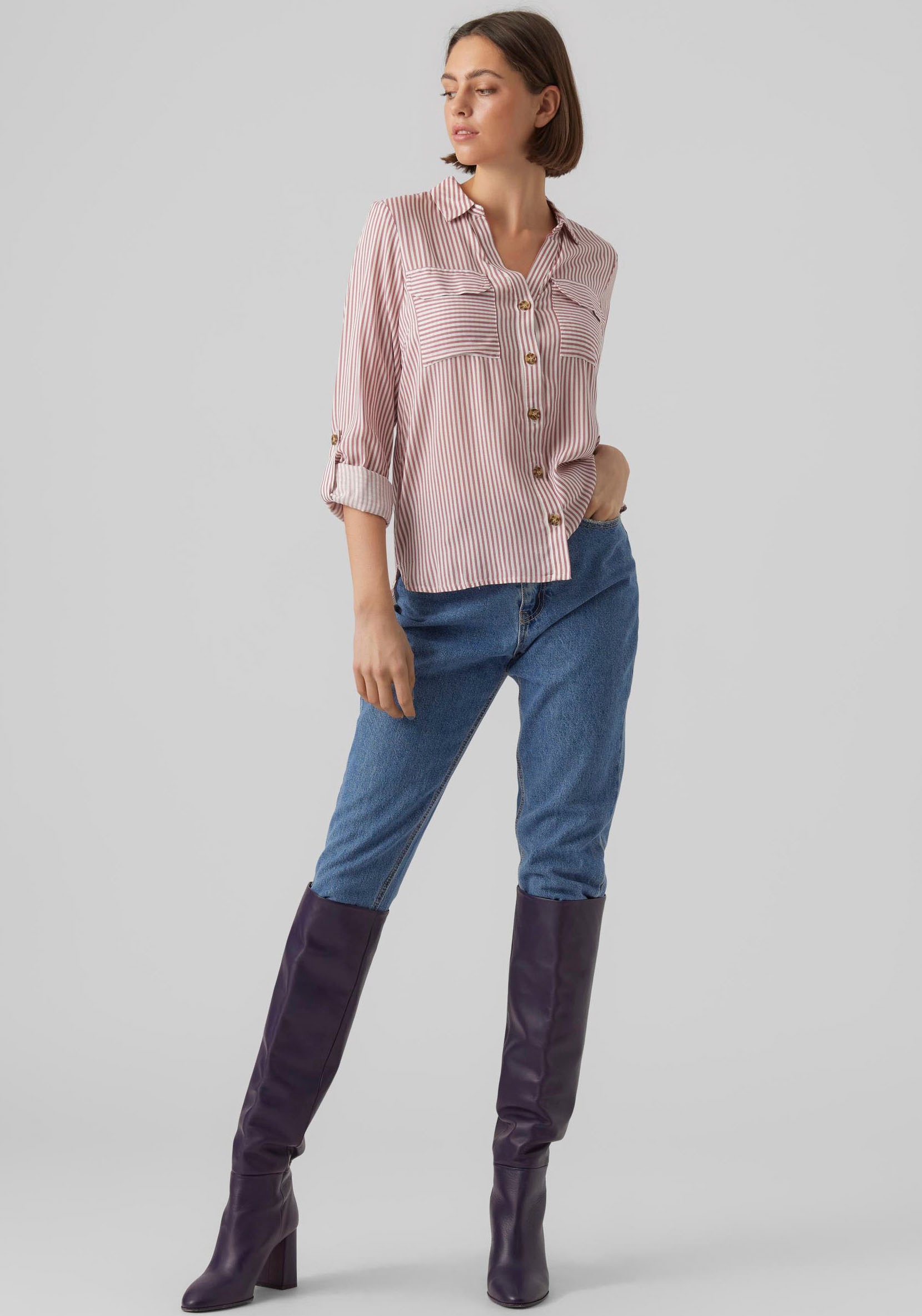 Vero Moda Hemdbluse »VMBUMPY L/S SHIRT NEW WVN GA NOOS«