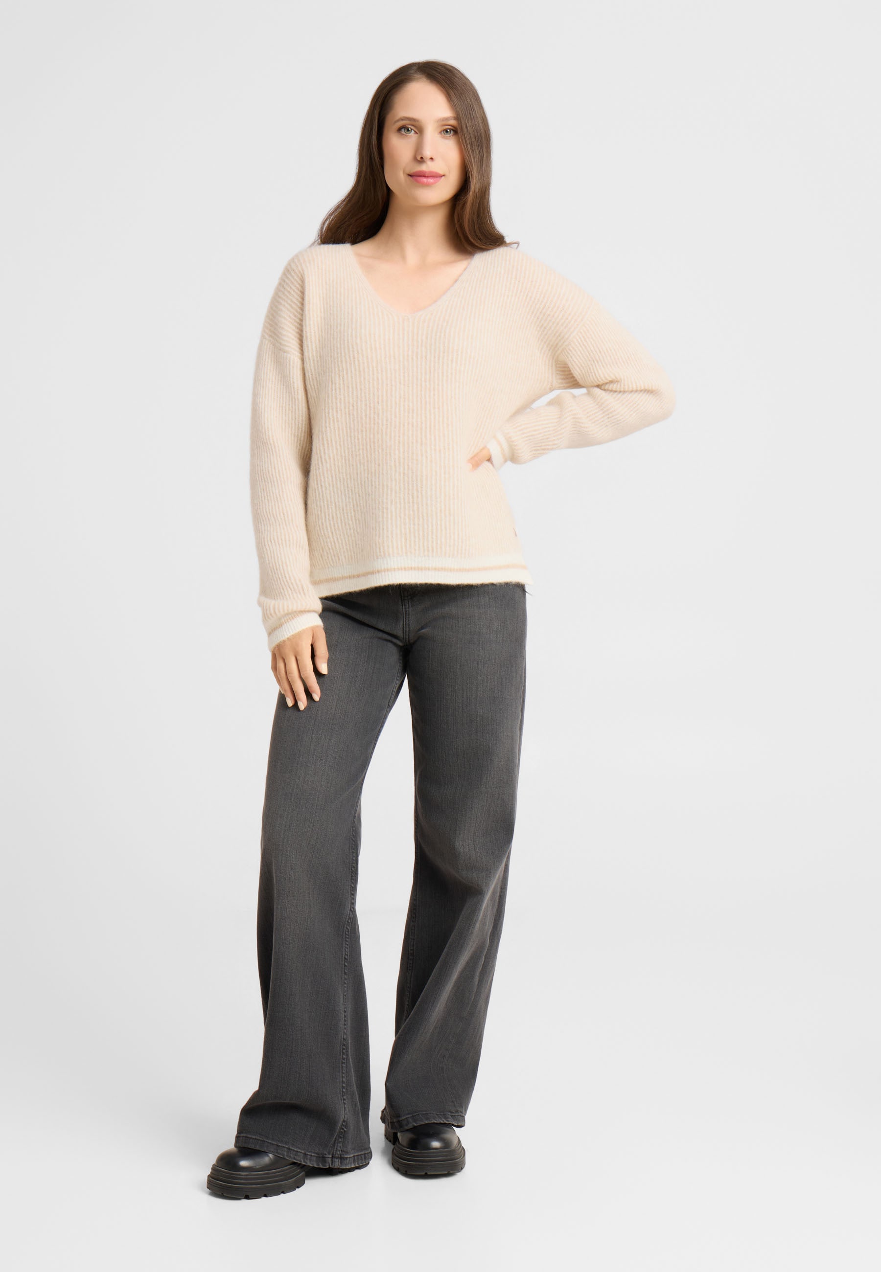 Frieda & Freddies Strickpullover »Frieda & Freddies Strickpullover mit V-Ausschnitt«
