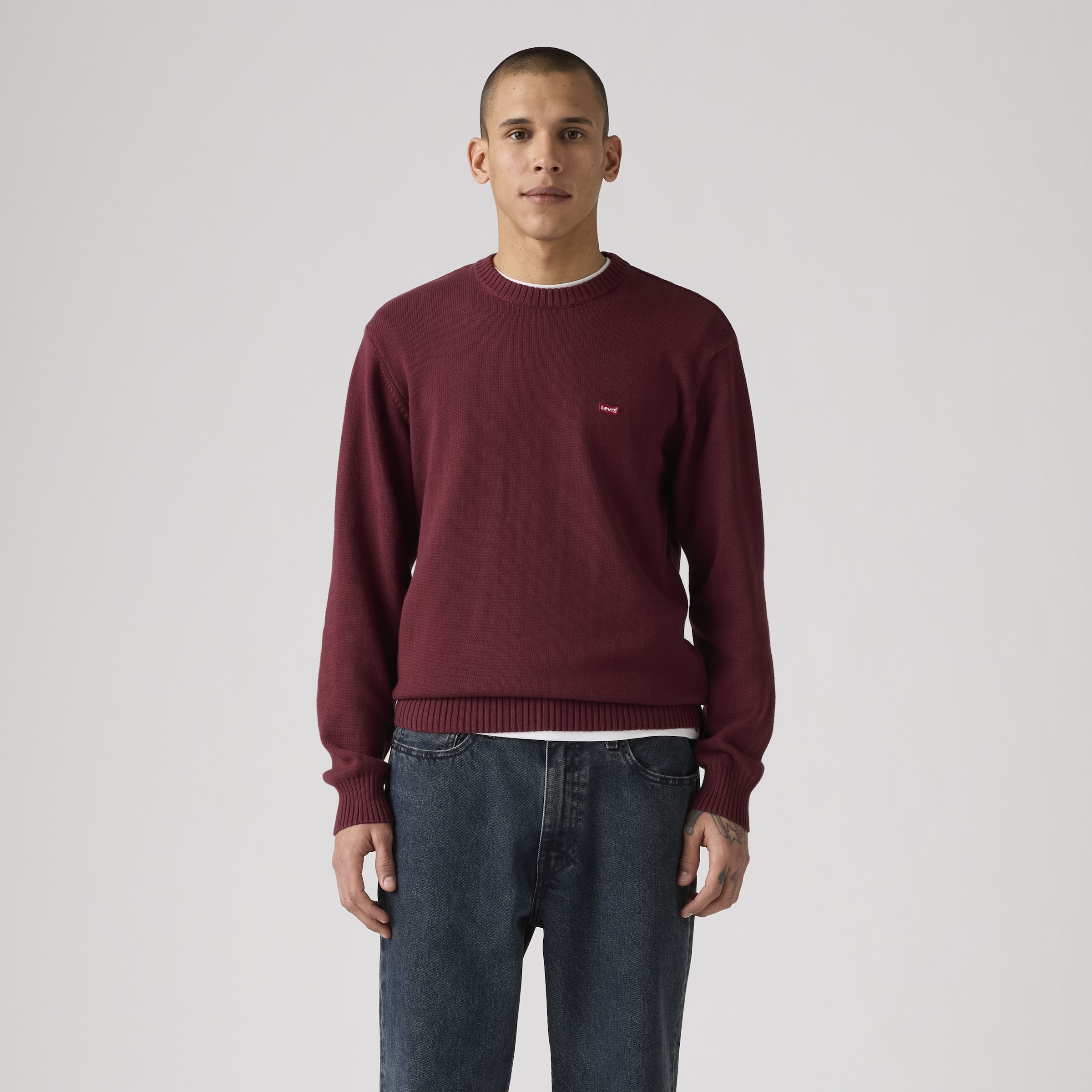 Levi's® Strickpullover »CLASSIC HM SWEATER« mit Logostickerei und aus reiner Baumwolle