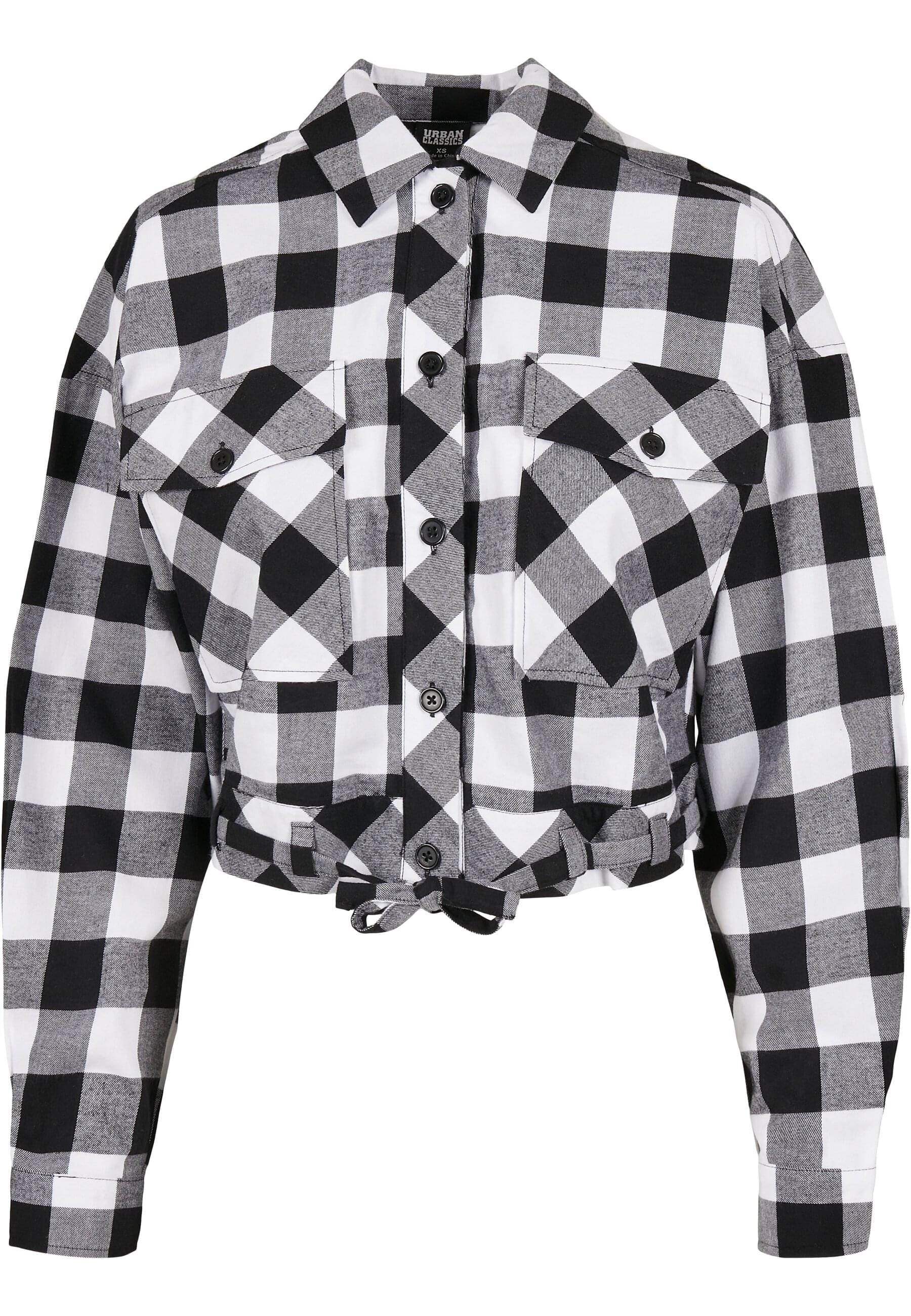 URBAN CLASSICS Langarmhemd "Urban Classics Damen Ladies Short Oversized Che günstig online kaufen