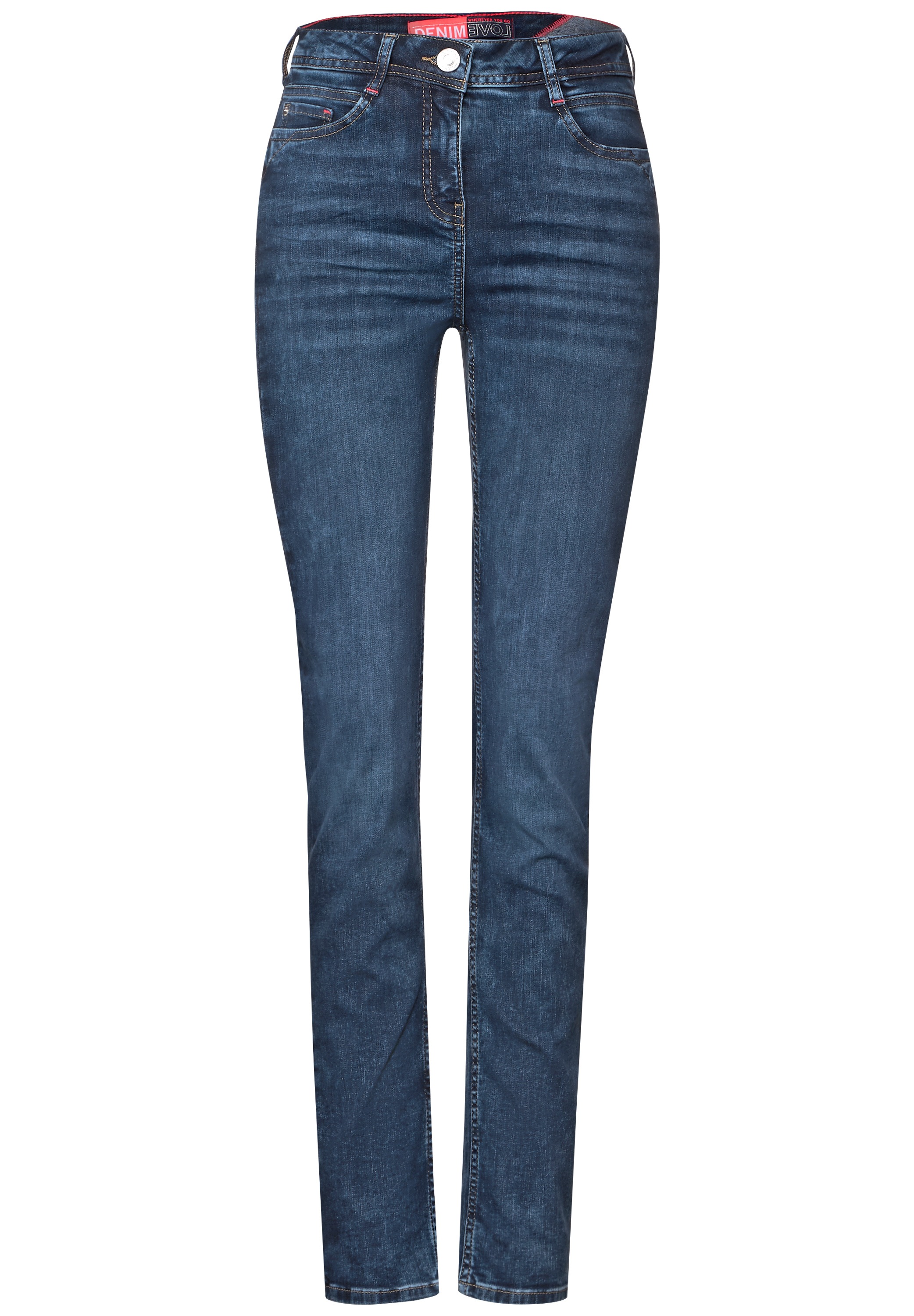 Cecil Slim-fit-Jeans, High Waist