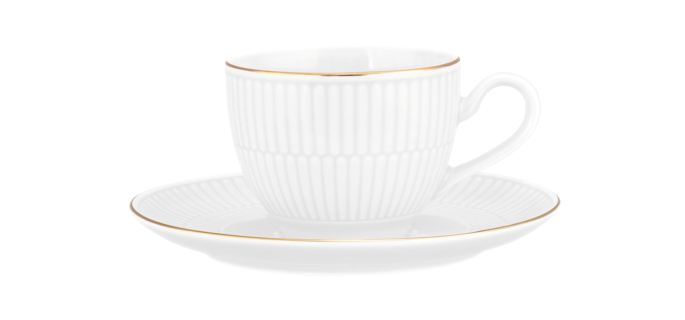 Seltmann Weiden Kaffeeservice »Kaffeeservice 18-teilig Amina Goldrand«, (Set, 18 tlg.), Kaffeetassen, Untertassen, Teller, weiß, gold