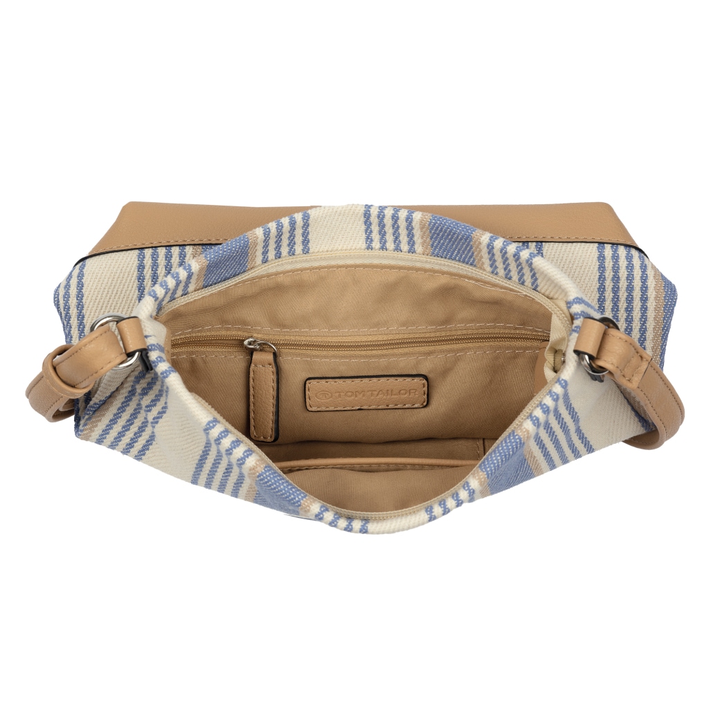 TOM TAILOR Umhängetasche »Gilda« Damen Schultertasche in sommerlichem Streifen-Look