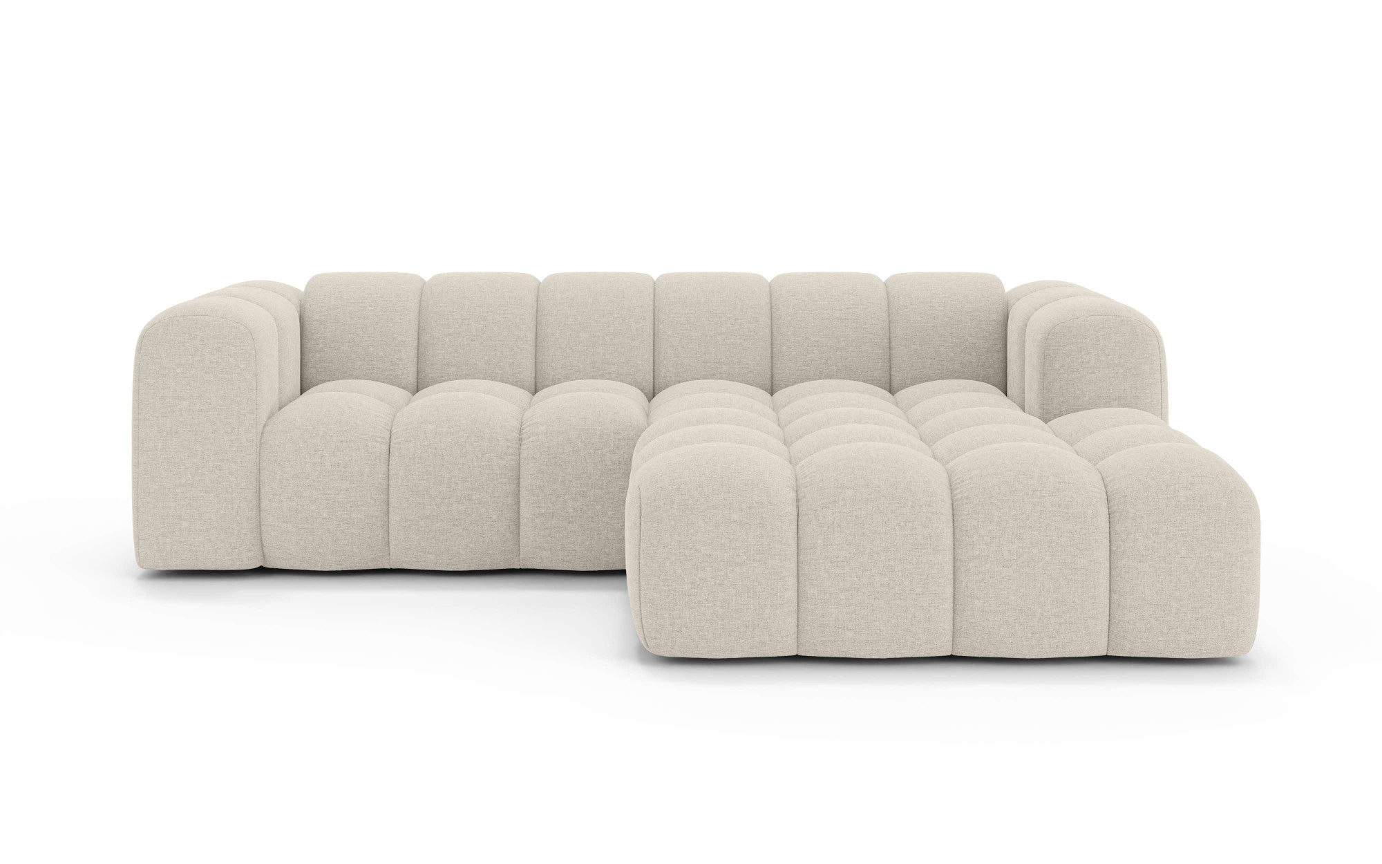 OTTO home Ecksofa "KALLIE Design-Sofa mit Wellenunterfederung, Bubble-Optik günstig online kaufen