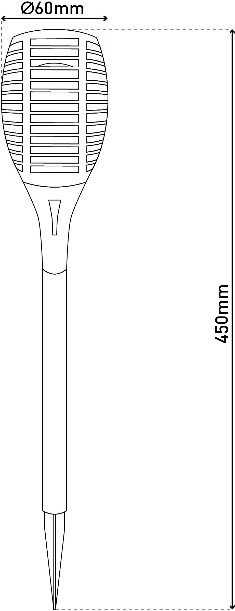 näve LED Solarleuchte »Fanilo«, 5 flammig, Leuchtmittel LED-Modul | LED fest integriert, 5er Set Fackeln, Flammeneffekt, schwarz, LED warmweiß, H: 45cm, D: 6cm