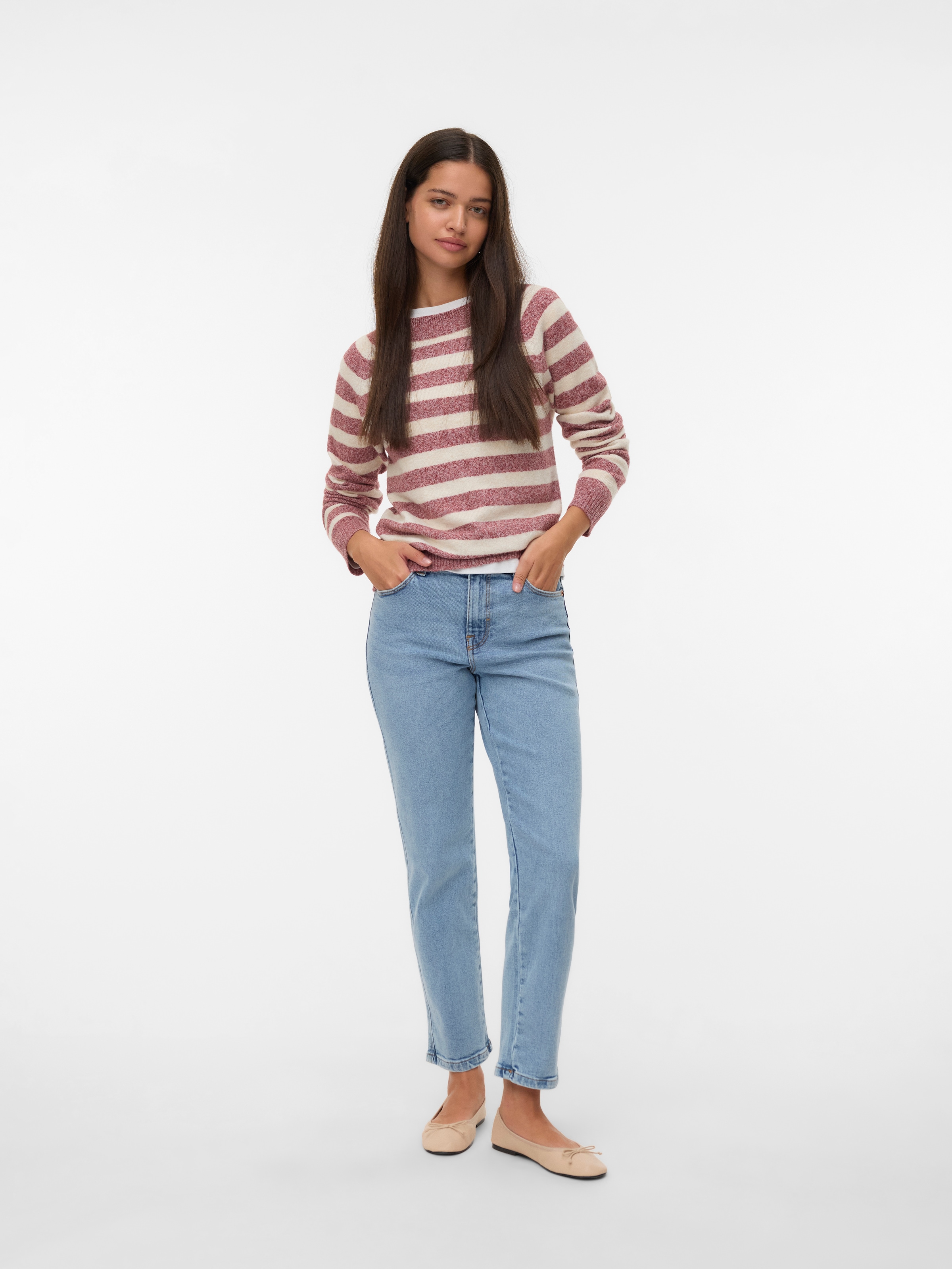 Vero Moda Rundhalspullover »VMDOFFY LS O-NECK BLOUSE GA NOOS«