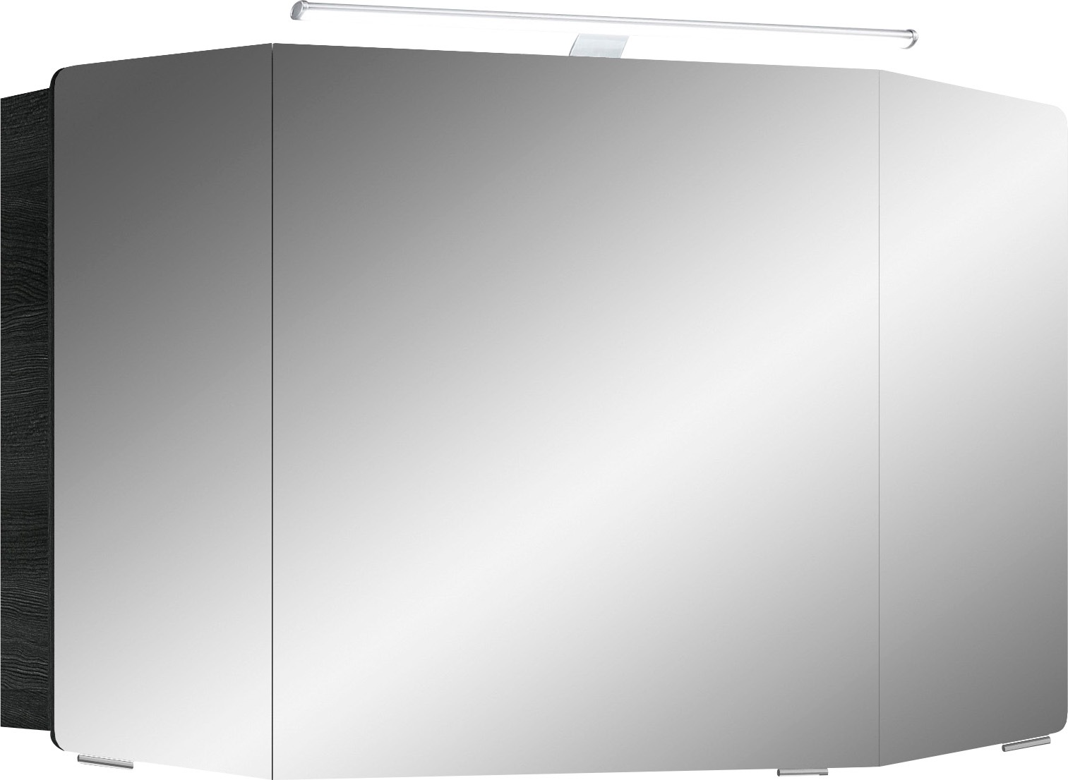 Saphir Spiegelschrank »Cassca Sprint Badschrank, 3 Spiegeltüren, 6 Einlegeböden, 100 cm breit«, inkl. LED-Beleuchtung, Türdämpfer, Schalter-/Steckdosenkombination
