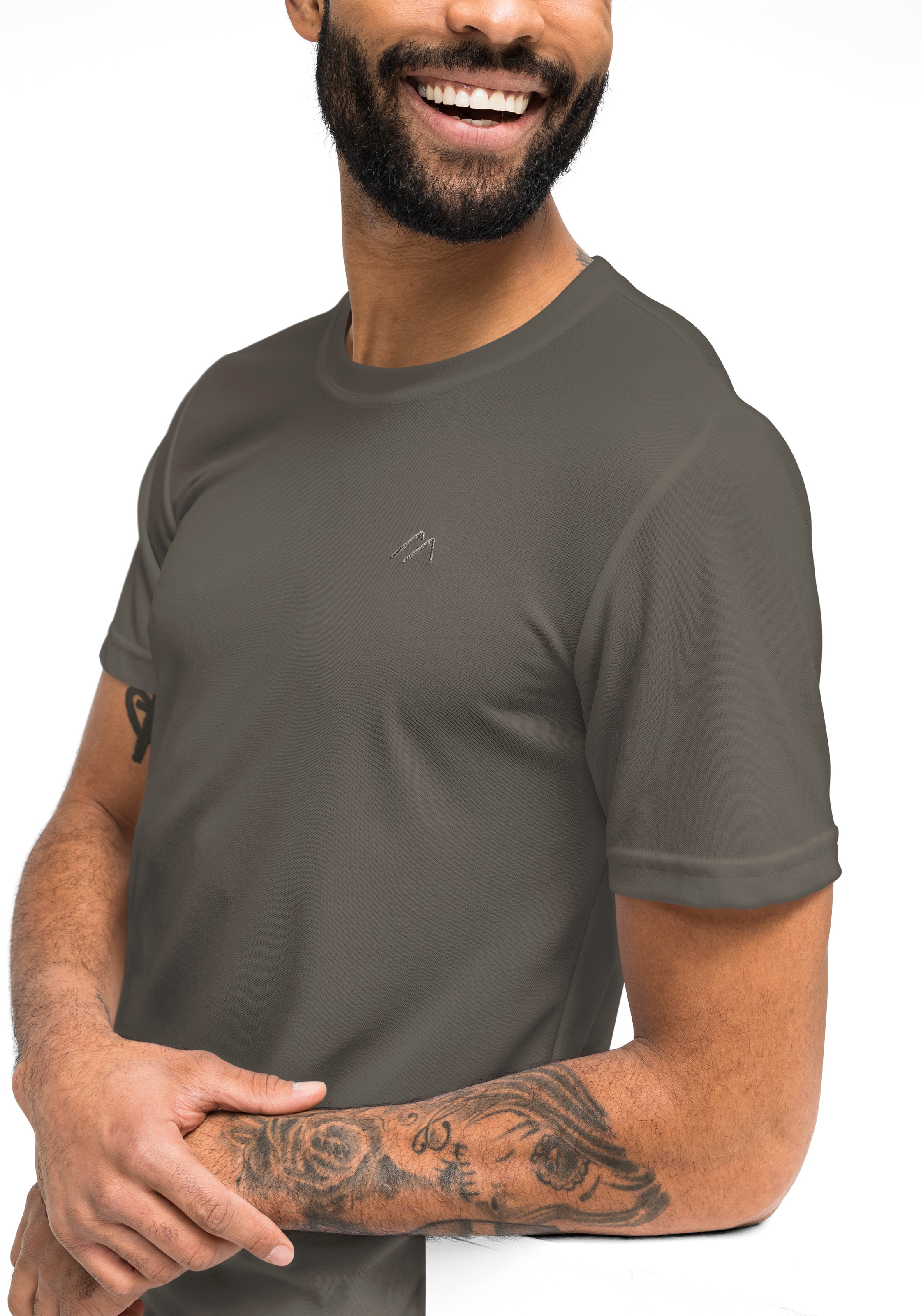 Maier Sports "Walter" Herren T-Shirt, rundhals pique Outdoorshirt, schnellt günstig online kaufen