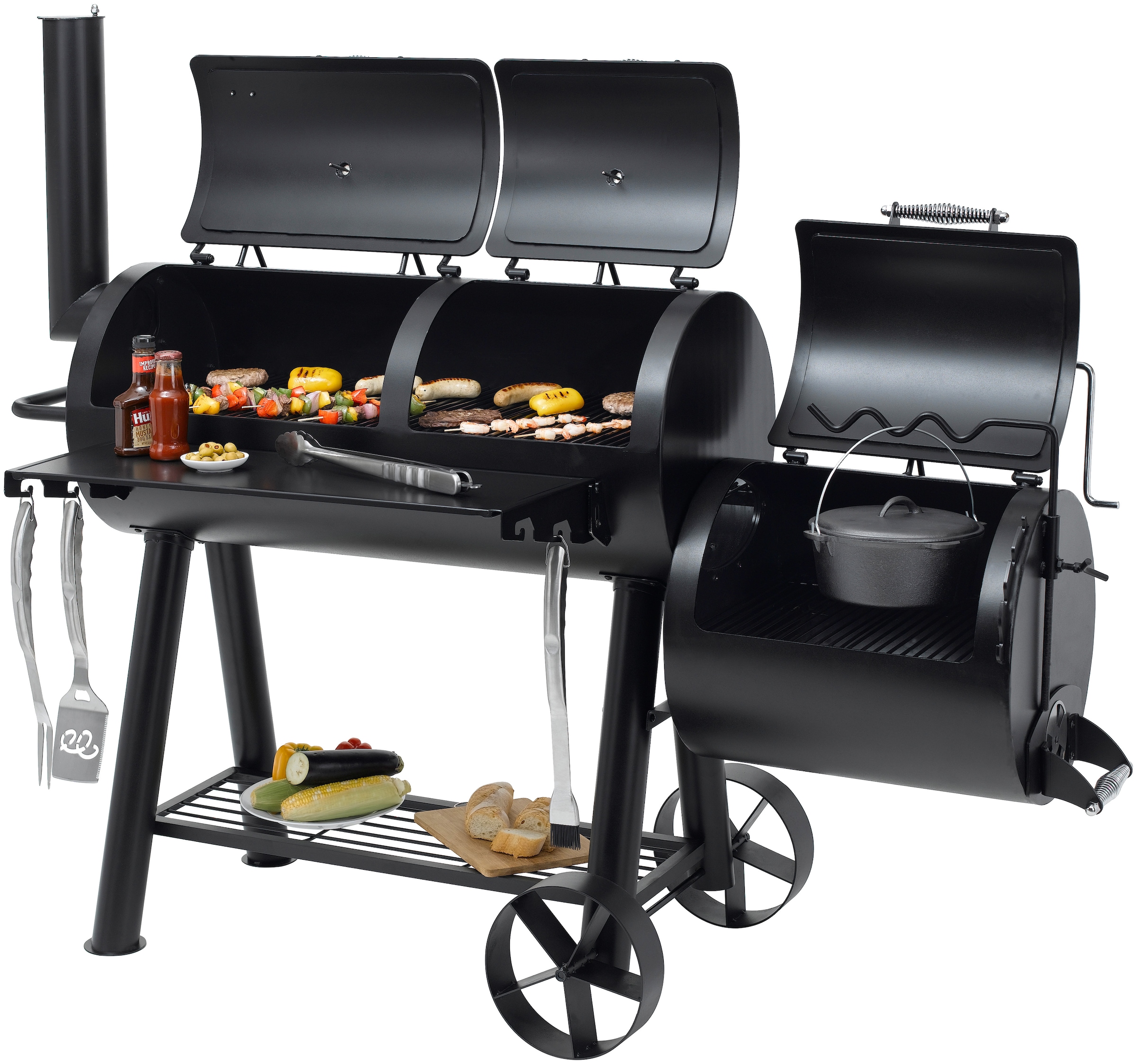 Tepro Smoker »Indianapolis«, BxTxH: 184x88x153 cm, 155 kg