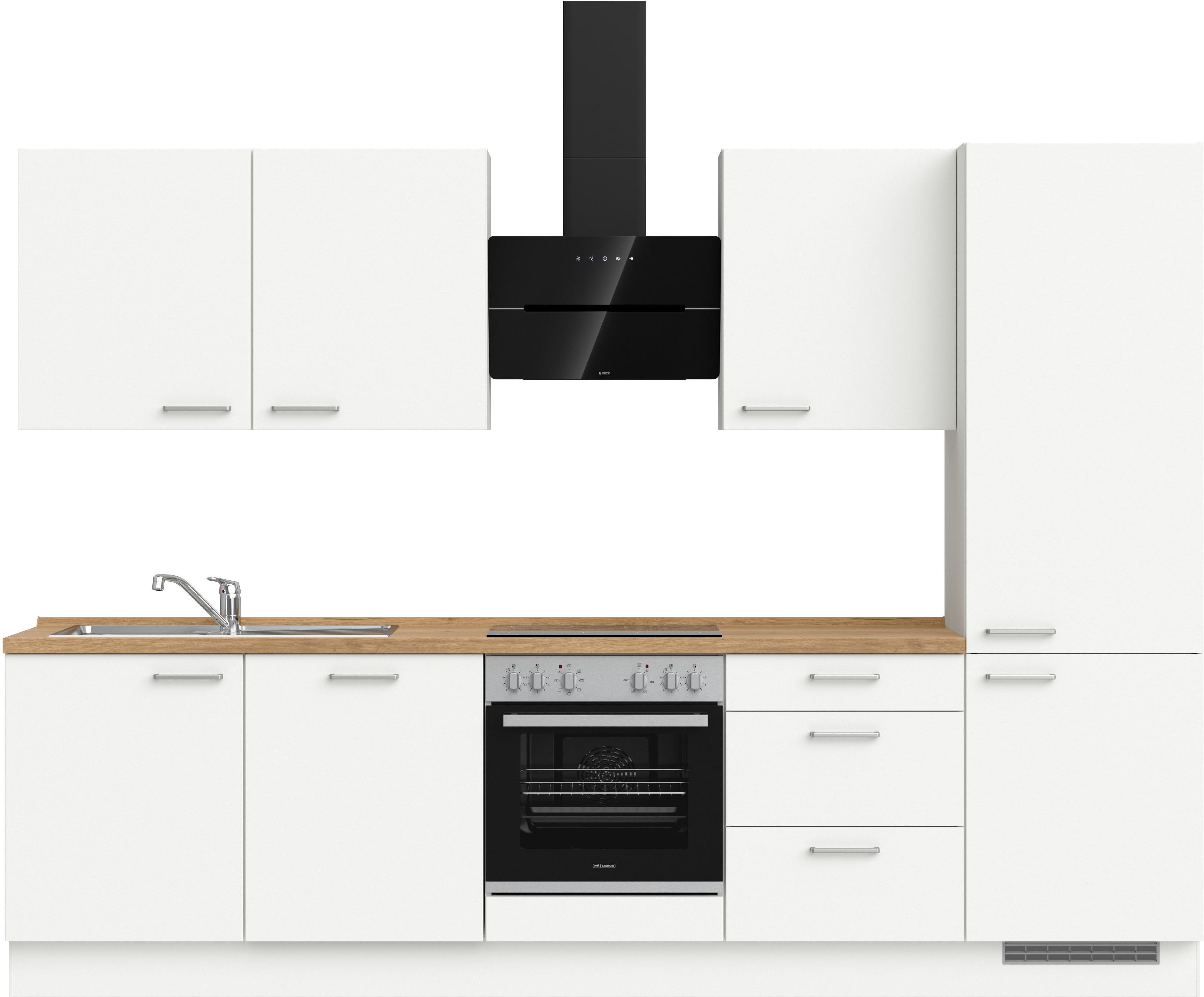 nobilia ""Touch II", NEU: individuell anpassbar mit gratis Profi-Beratung" vormontiert, Breite 300 cm, Ausrichtung wählbar, wahlw. mit E-Geräten