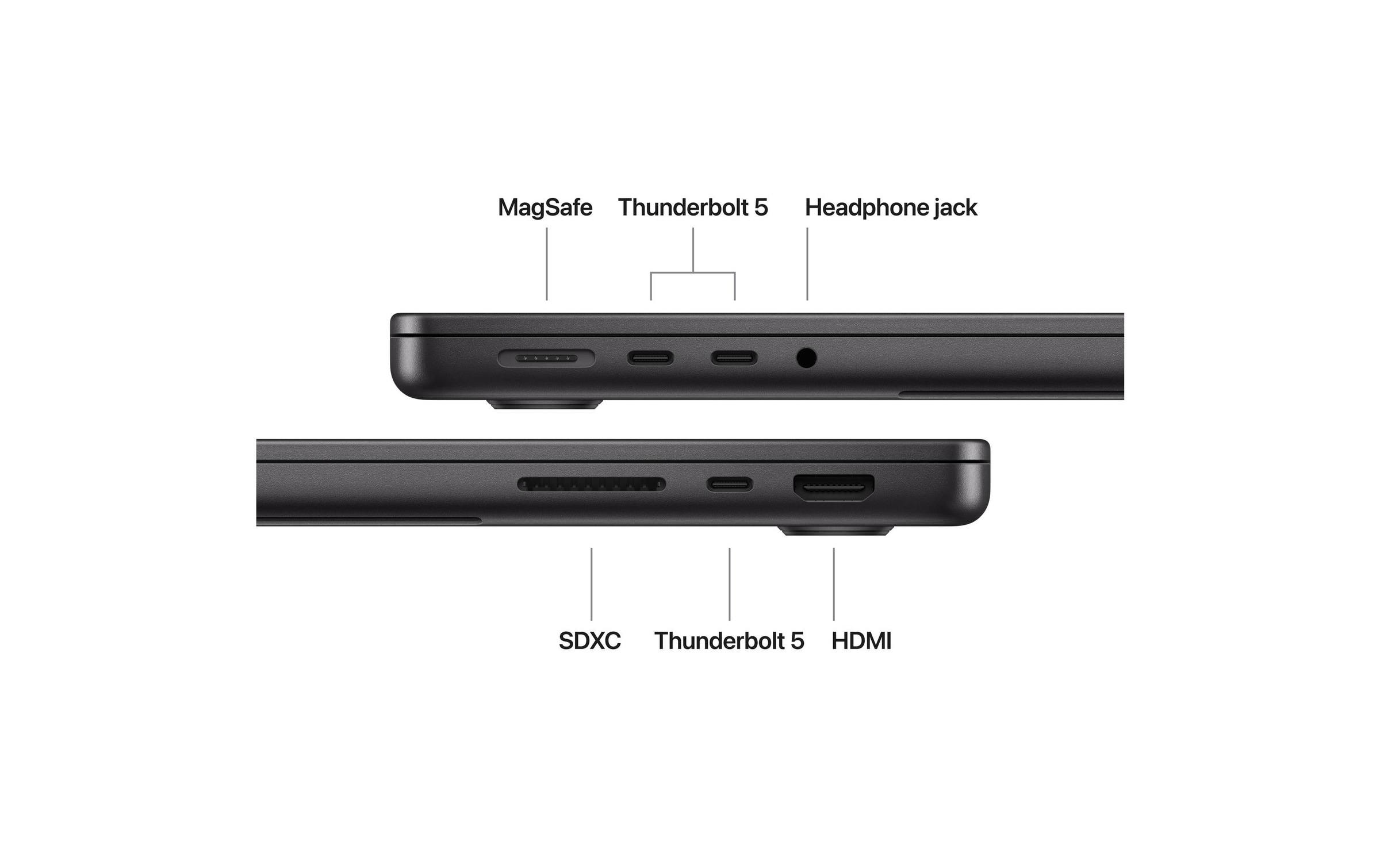 Apple Notebook »MacBook Pro 14 M5 Pro 2026 15C CPU/16C GPU« 36,068 cm / 14,2 ″ Apple M5 Pro 1.000 GB SSD Integrierte NPU (Neural Processing Unit)