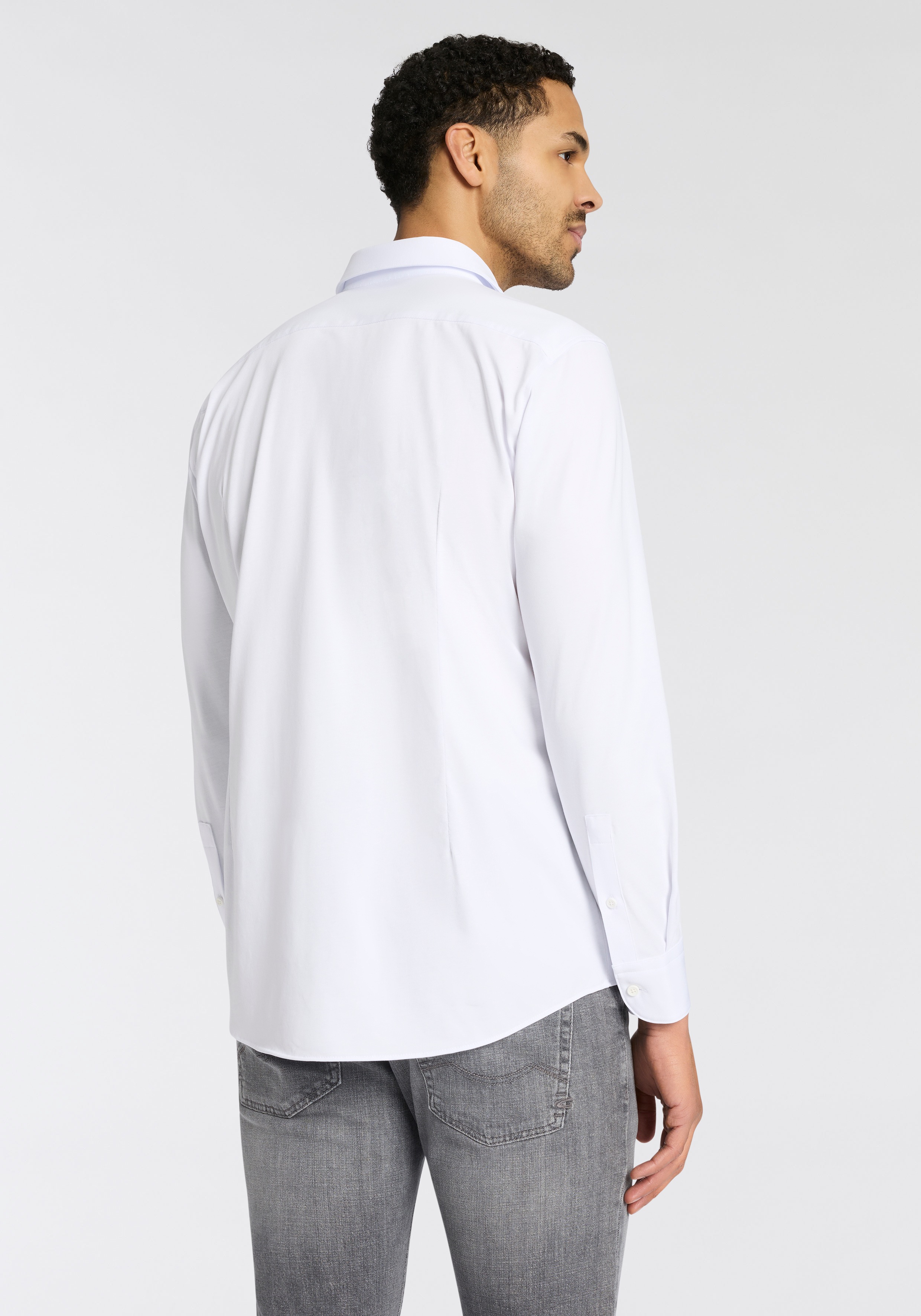 Thumbnail - BOSS Businesshemd "HANK" Kentkragen, Slim Fit, Baumwoll-Mix mit Performance-Stretch