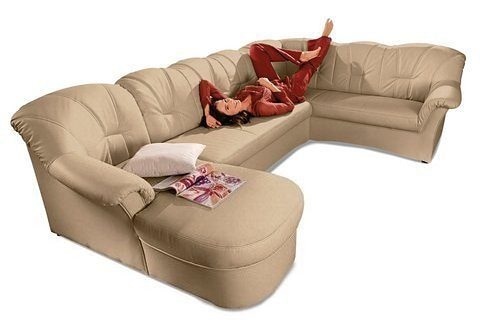 DOMO collection Wohnlandschaft "Papenburg, zeitlose Rückensteppung, elegant günstig online kaufen