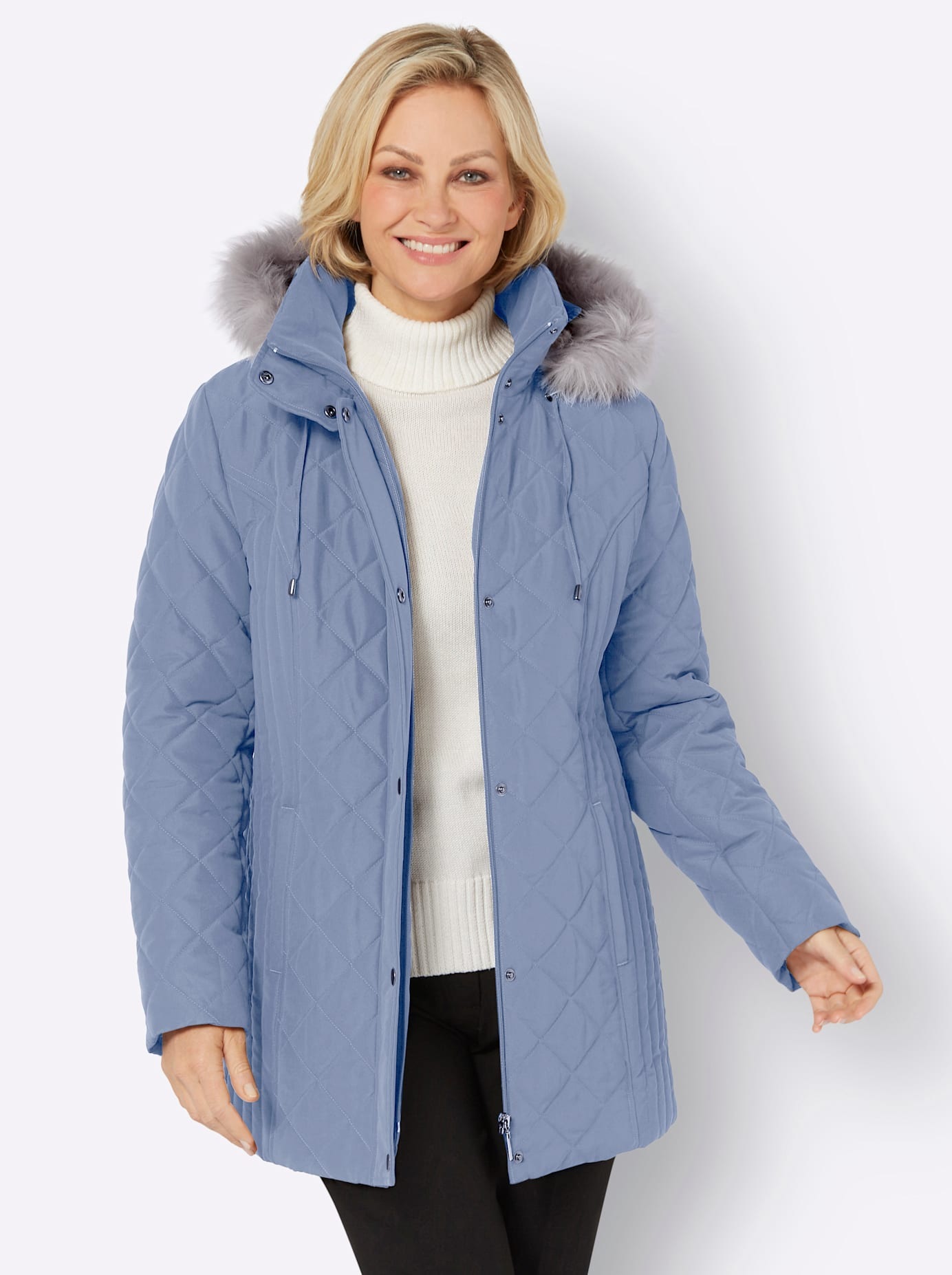 Classic Basics Steppjacke, mit Kapuze