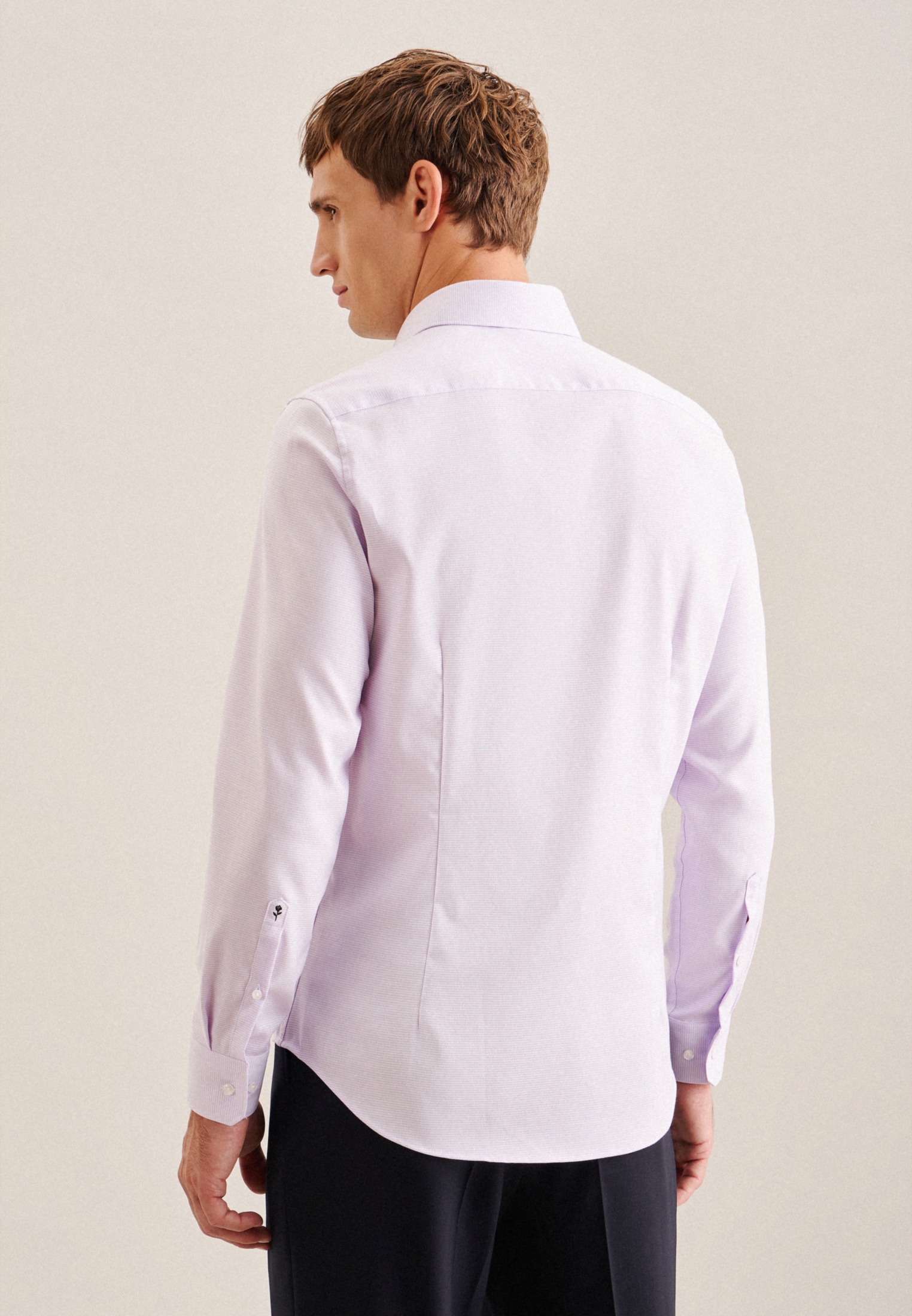 seidensticker Businesshemd "Schwarze Rose" Shaped 1/1 Kentkragen Struktur günstig online kaufen