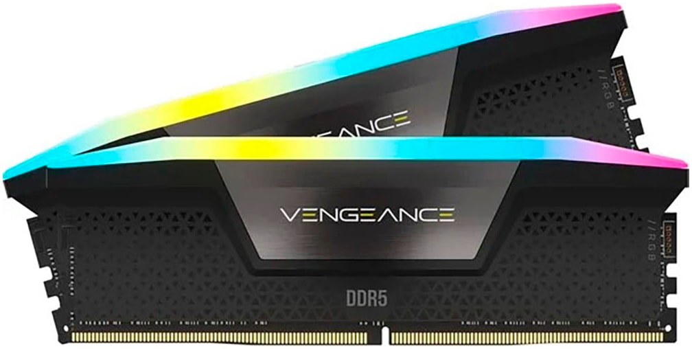 Corsair Arbeitsspeicher »VENGEANCE RGB DDR5 6000MT/s 32GB (2x16GB)«, optimiert für AMD-Mainboards, RGB