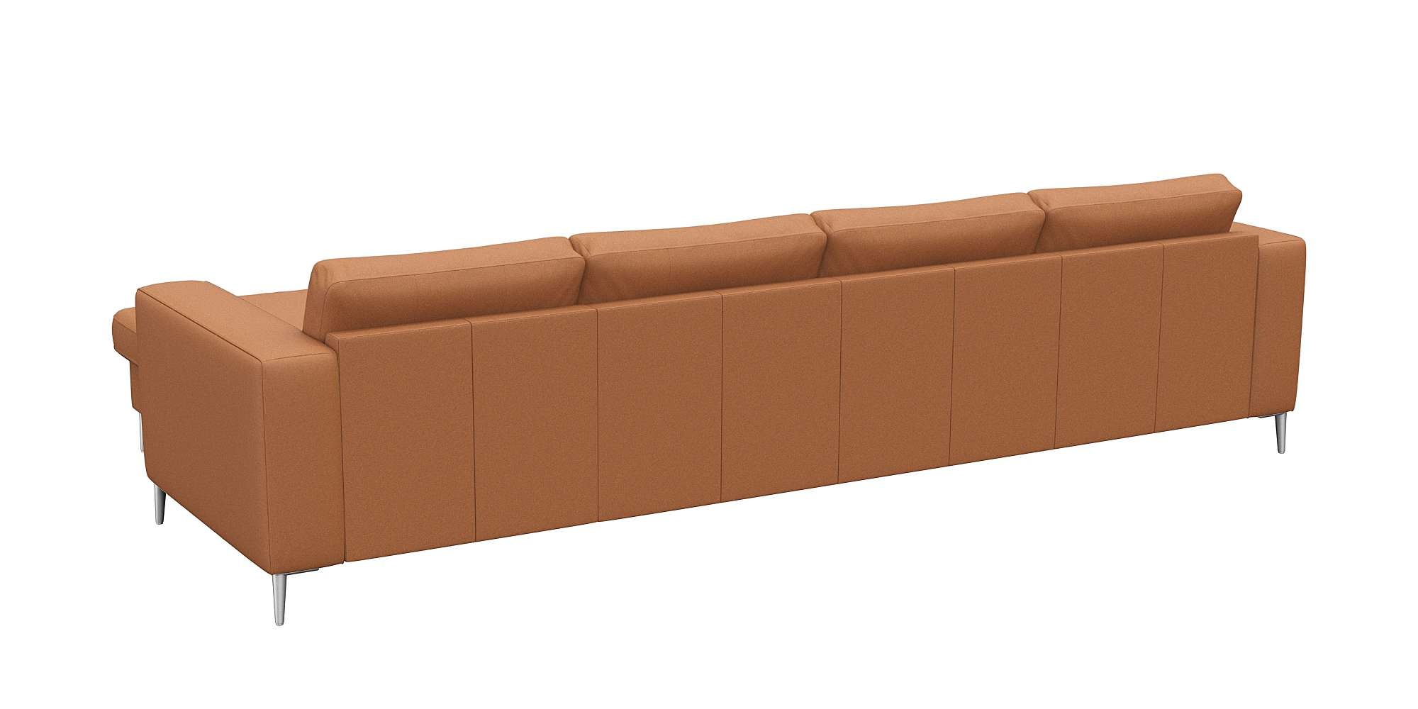 FLEXLUX Ecksofa »Fiore, super Sitzkomfort durch Kaltschaum im Sitz, L-Form«, breite Armlehnen, Füße Alu