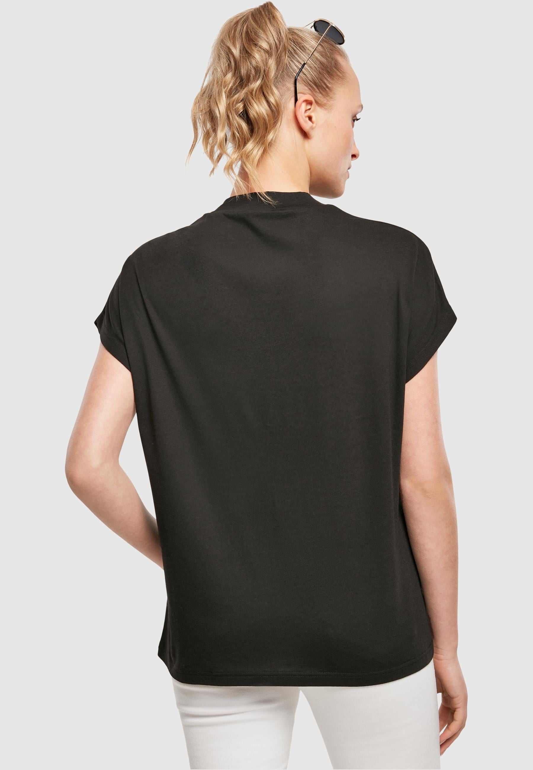 URBAN CLASSICS Kurzarmshirt »Urban Classics Damen Ladies Oversized Cut On Sleeve Viscose Tee«, (1 tlg.)