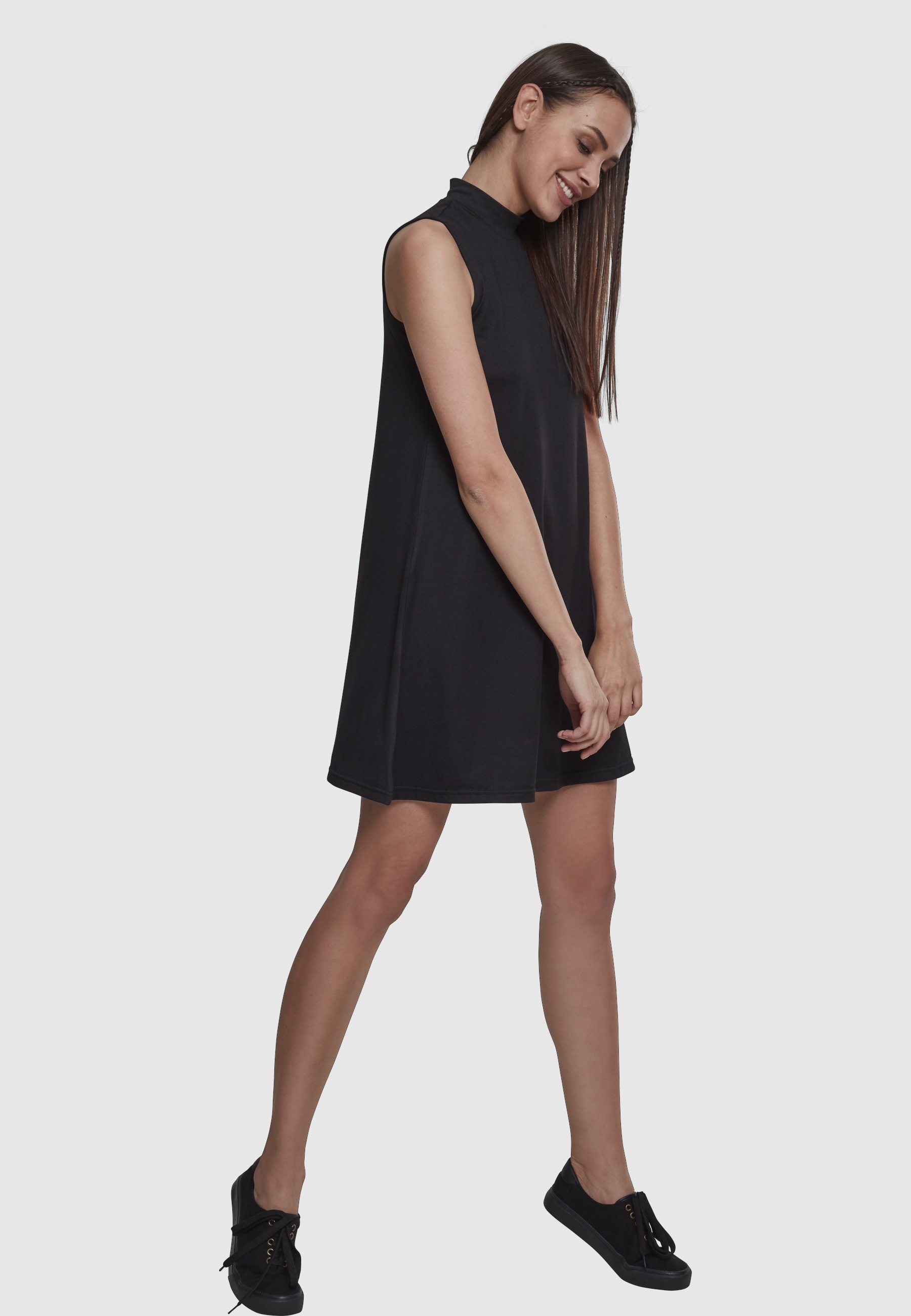URBAN CLASSICS Shirtkleid »Urban Classics Damen Ladies A-Line Turtleneck Dress« 1 Stk. tlg.