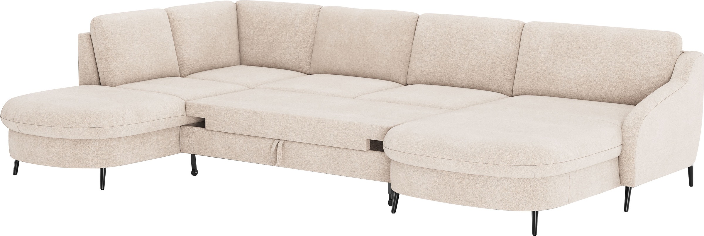 sit&more Wohnlandschaft »Soul U-Form«, wahlweise mit Bettfunktion und Bettkasten oder Schubkasten